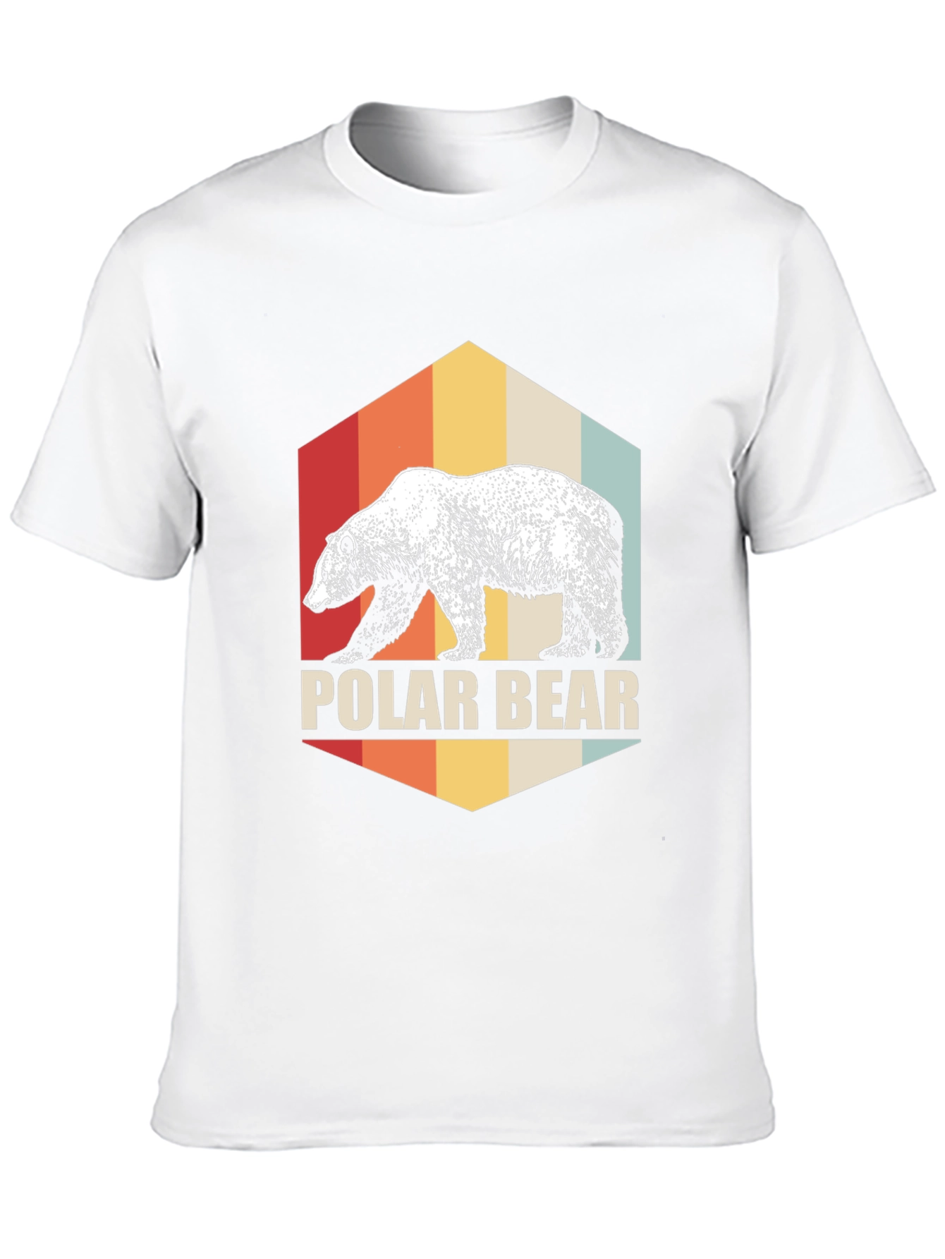 Black Retro Polar Bear Graphic T-Shirt - Classic Black Tee view 10