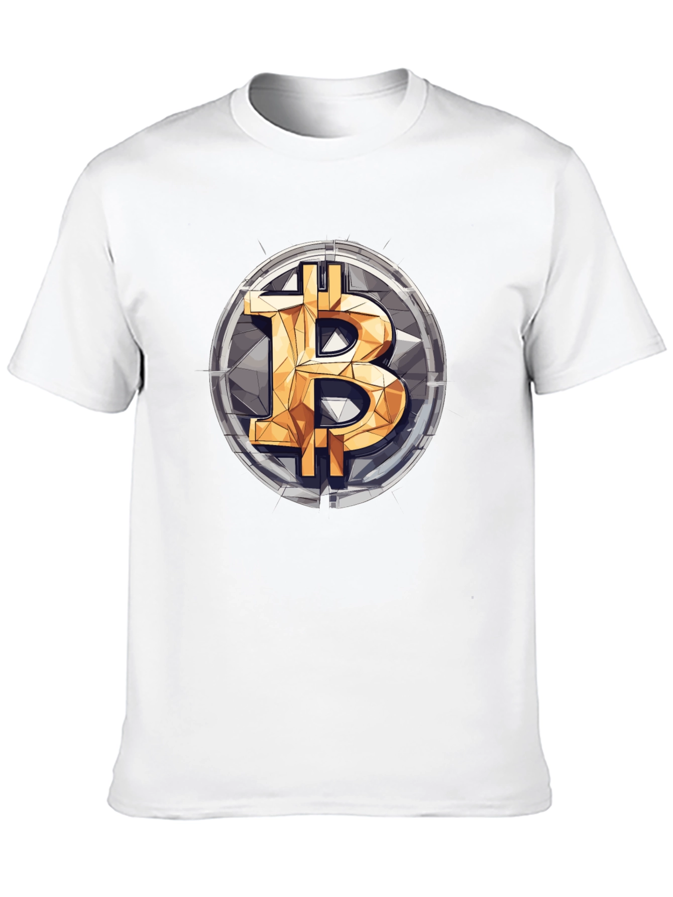 Bitcoin Logo Graphic Print T-Shirt - 10
