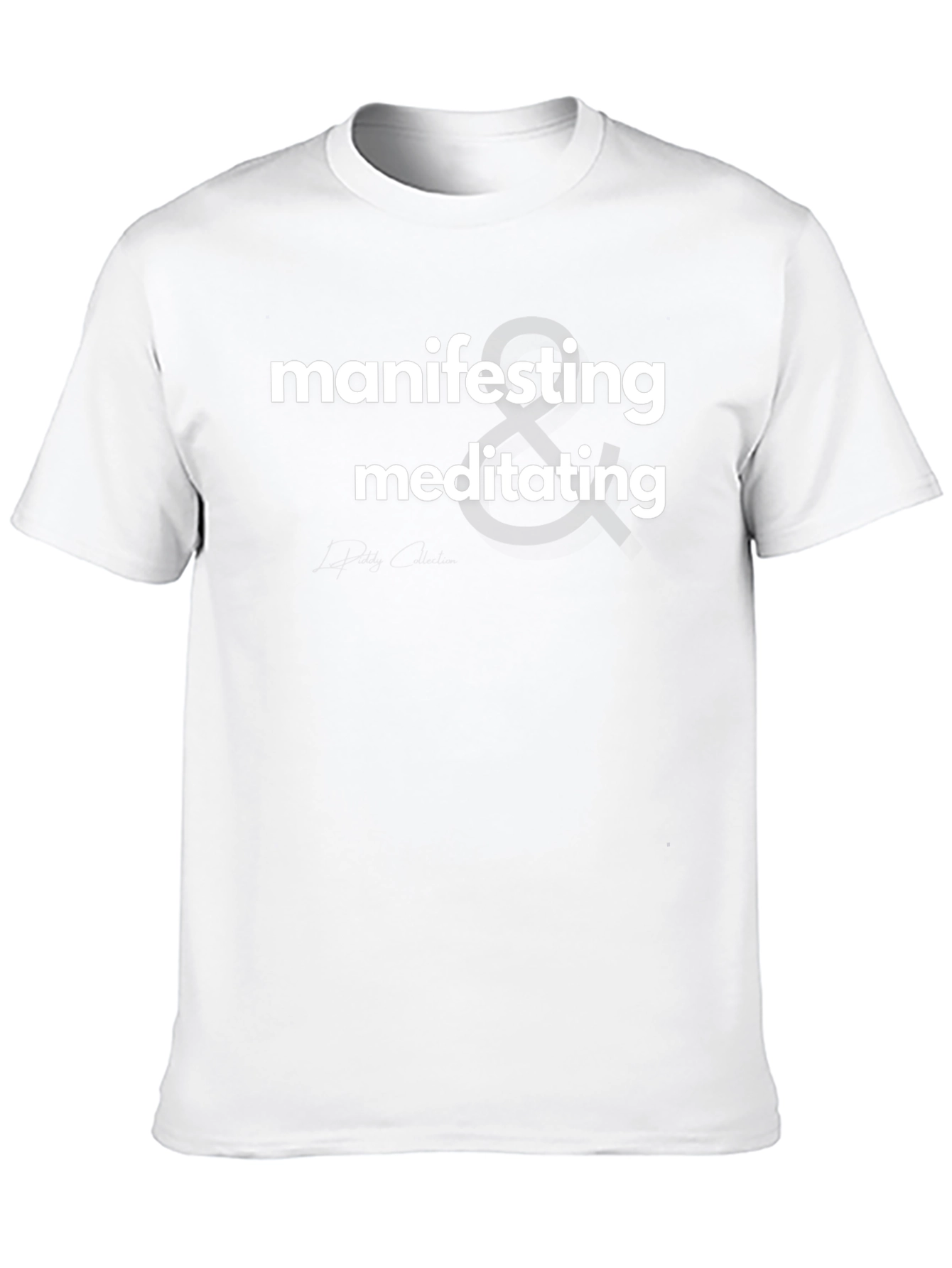 Black Manifesting & Meditating Black Graphic Tee view 10