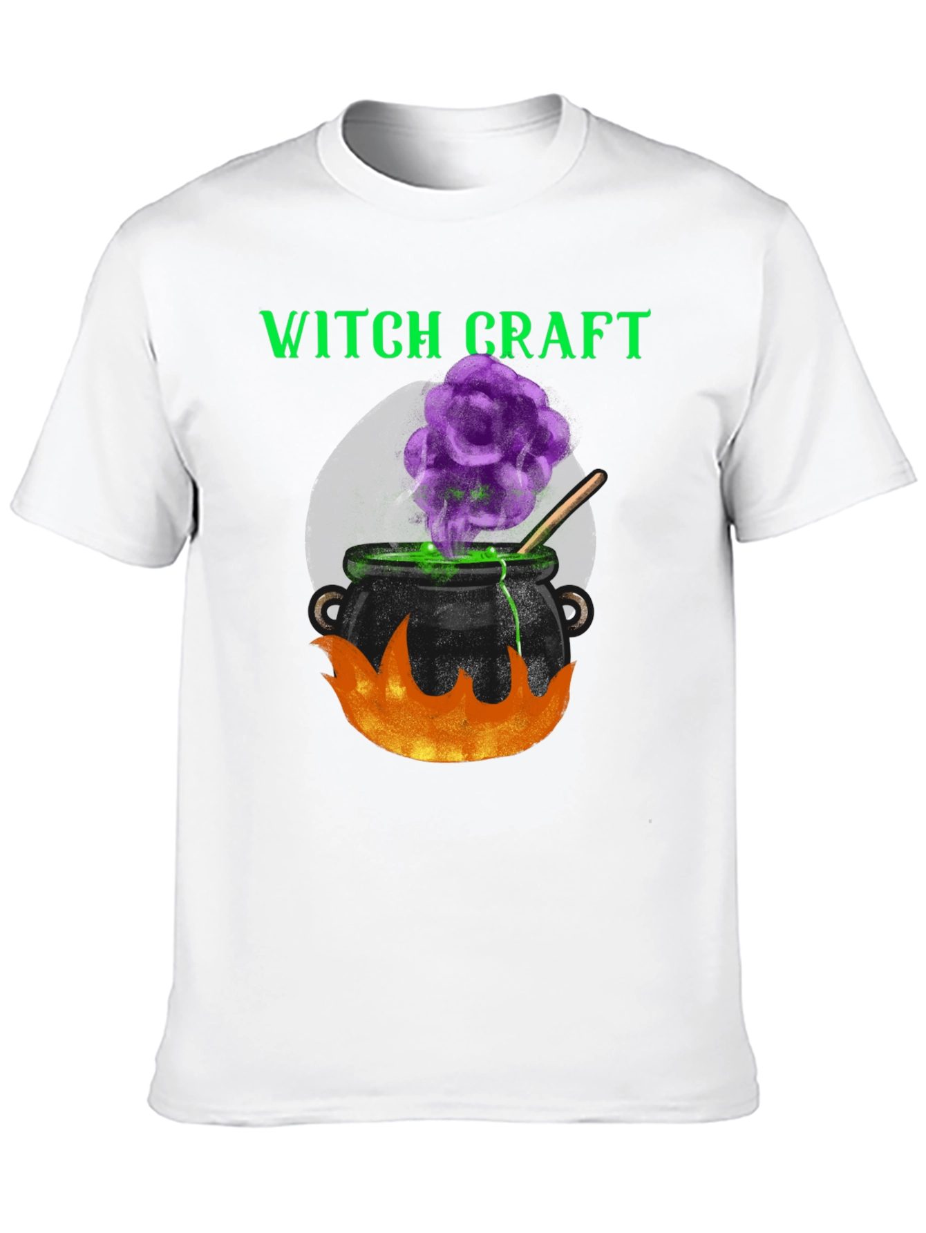Black Witchcraft Cauldron Graphic Tee - Halloween Apparel view 10