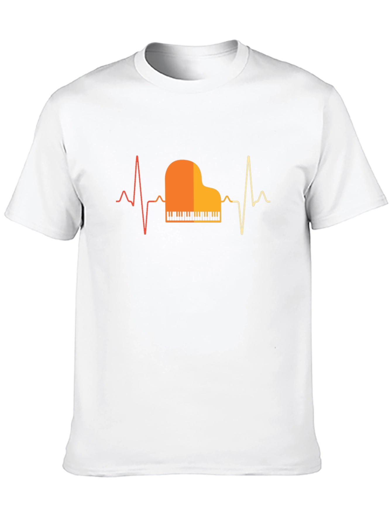 Piano Heartbeat Graphic Tee - Musician T-Shirt - 10