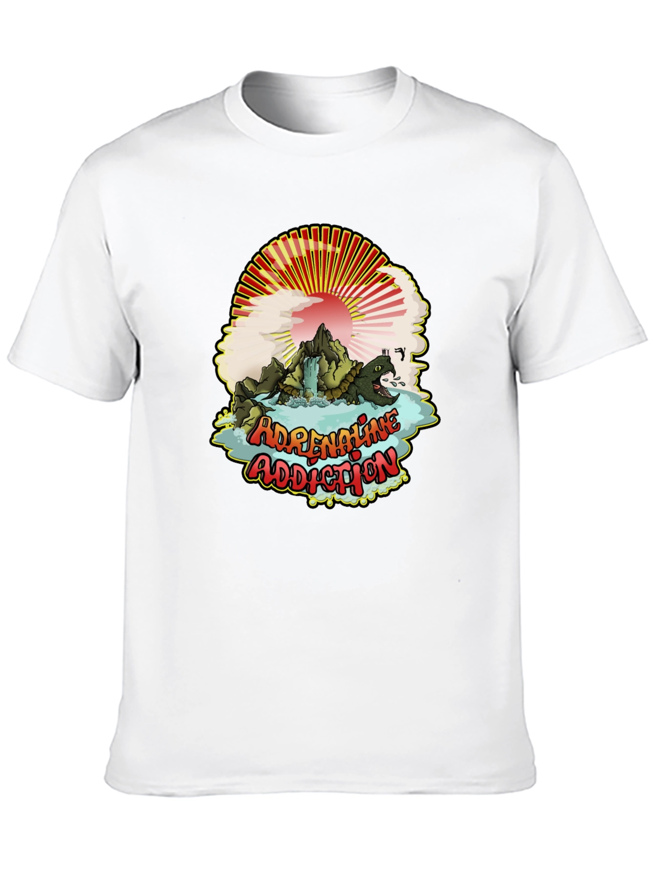 Black Adrenaline Addiction T-Shirt - Mountain Turtle Design view 10