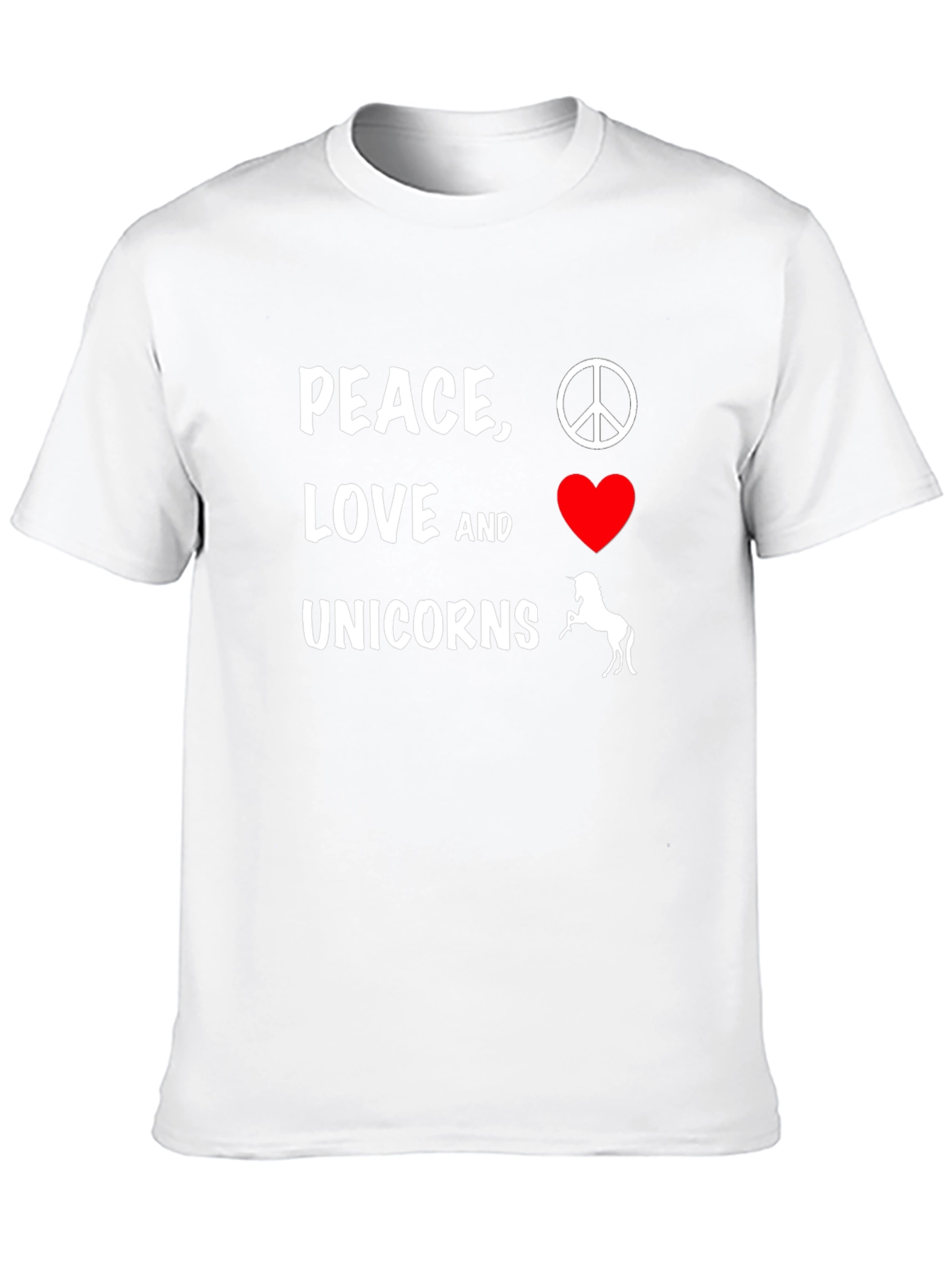 Black Peace, Love & Unicorns Graphic T-Shirt - Black view 10