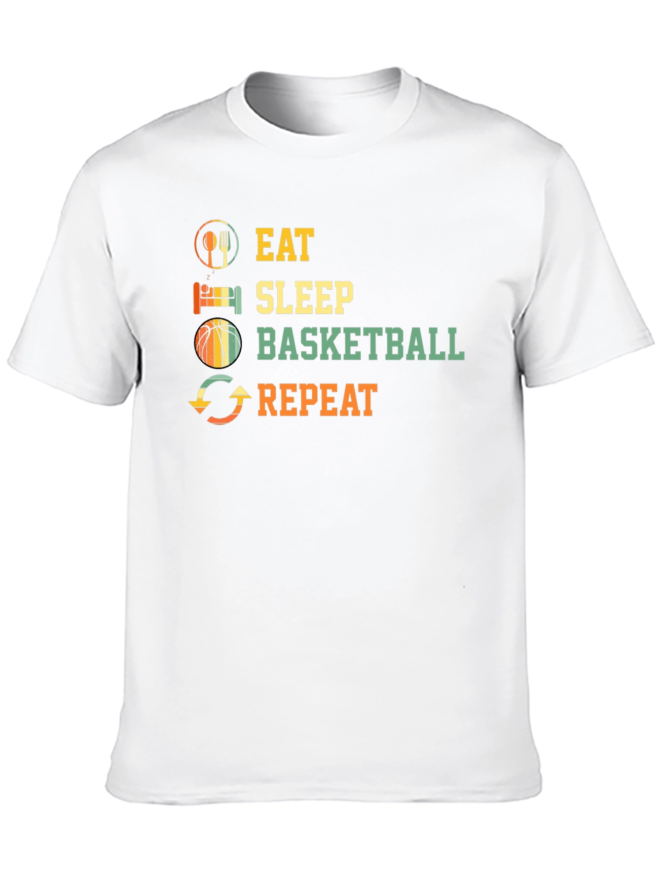 Black Eat Sleep Basketball Repeat T-Shirt view 10
