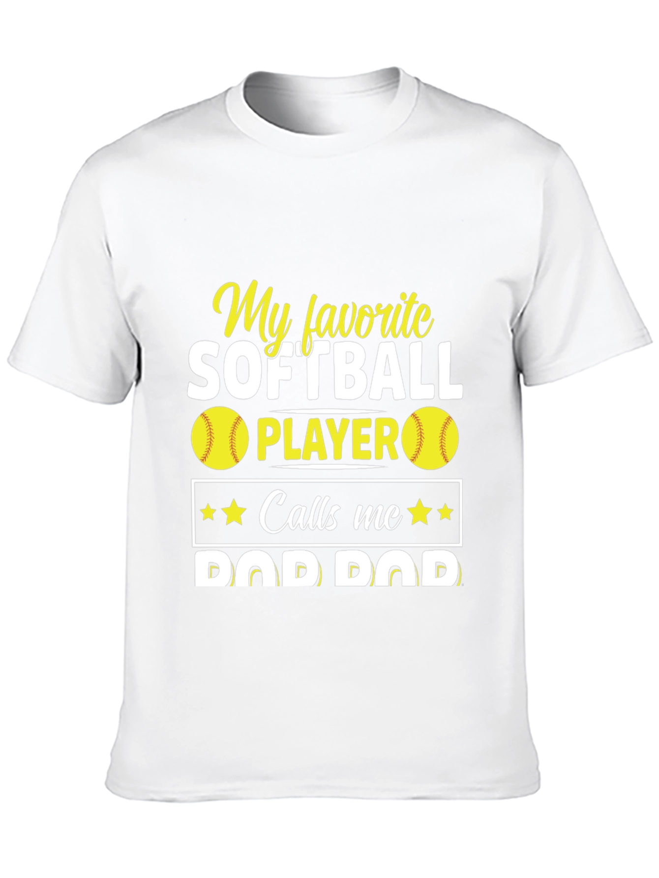 Black My Favorite Softball Player Calls Me Dad T-Shirt view 10