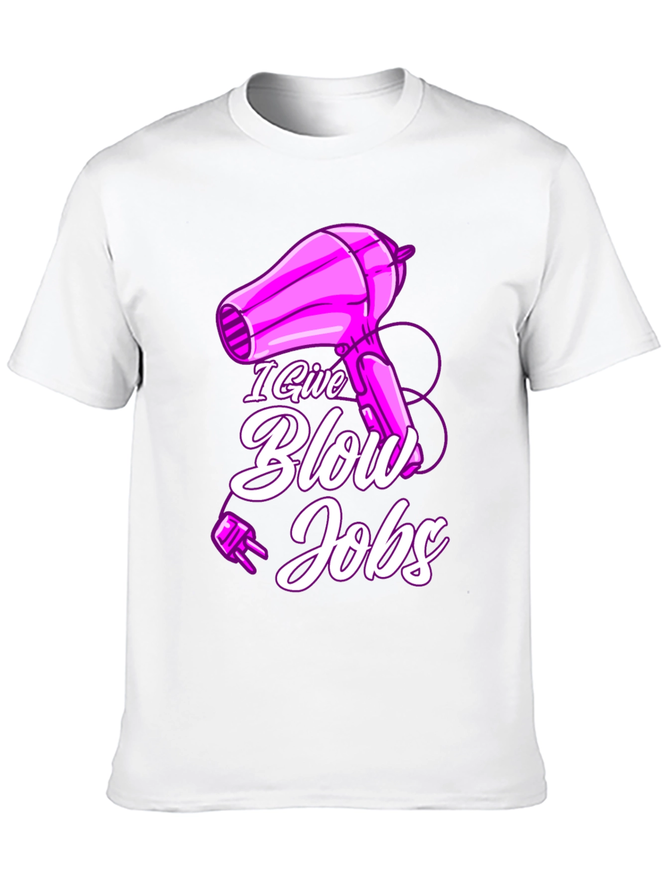 Black Humorous "I Give Blow Jobs" T-Shirt view 10