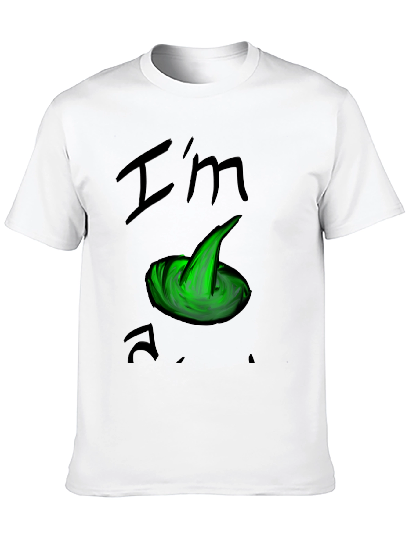 Black I'm A Worm! Funny Graphic Black T-Shirt view 10