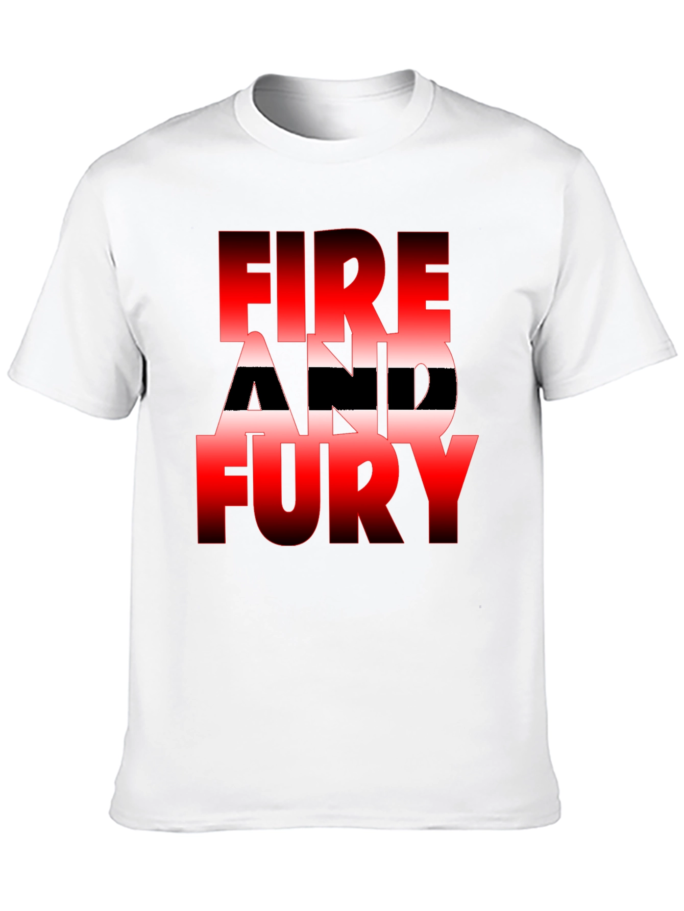 Black Fire and Fury Graphic Tee - Bold Statement Shirt view 10