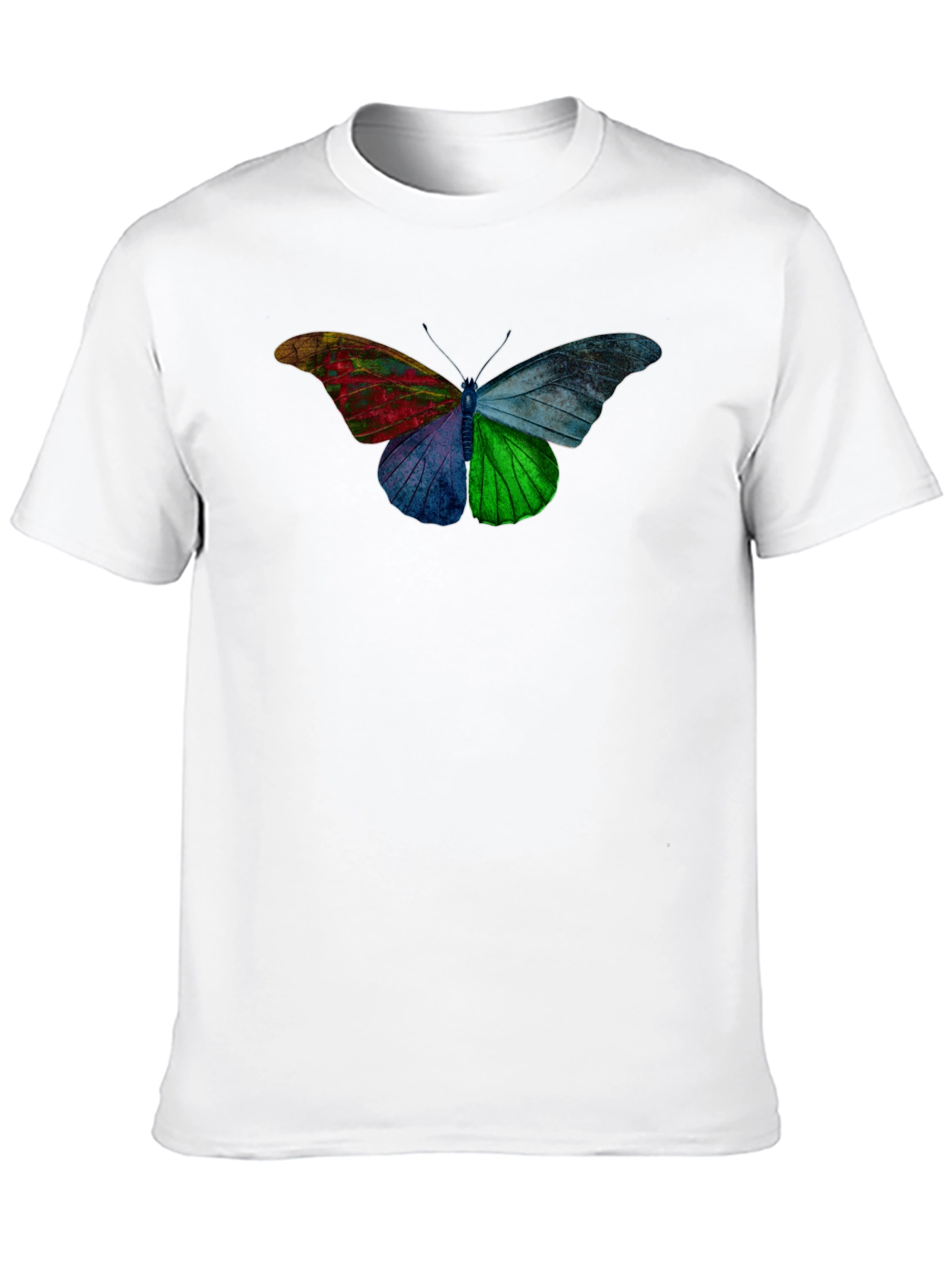 Black Colorful Butterfly Graphic Tee - Casual Comfort view 10