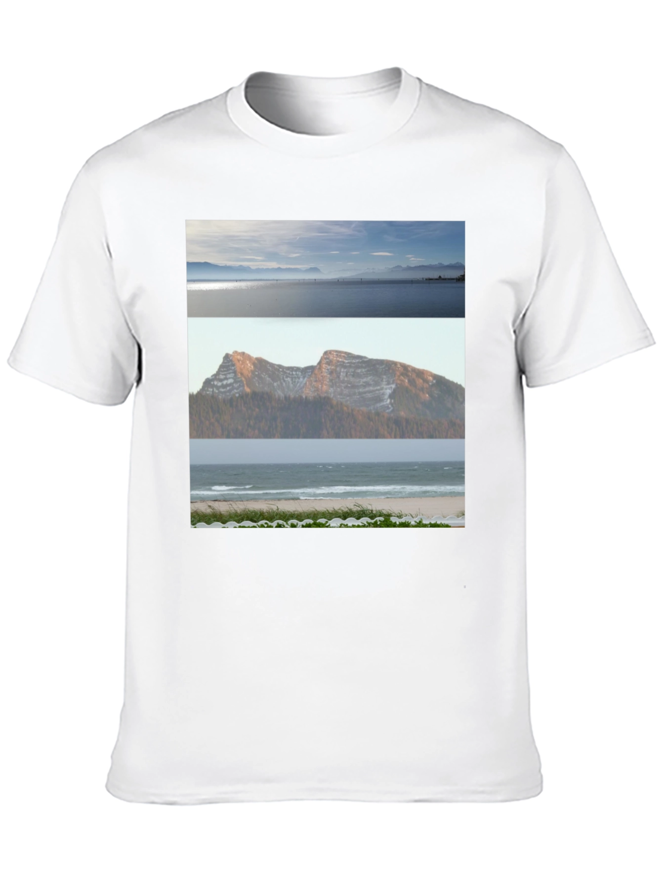 Black Scenic Landscape T-Shirt view 10