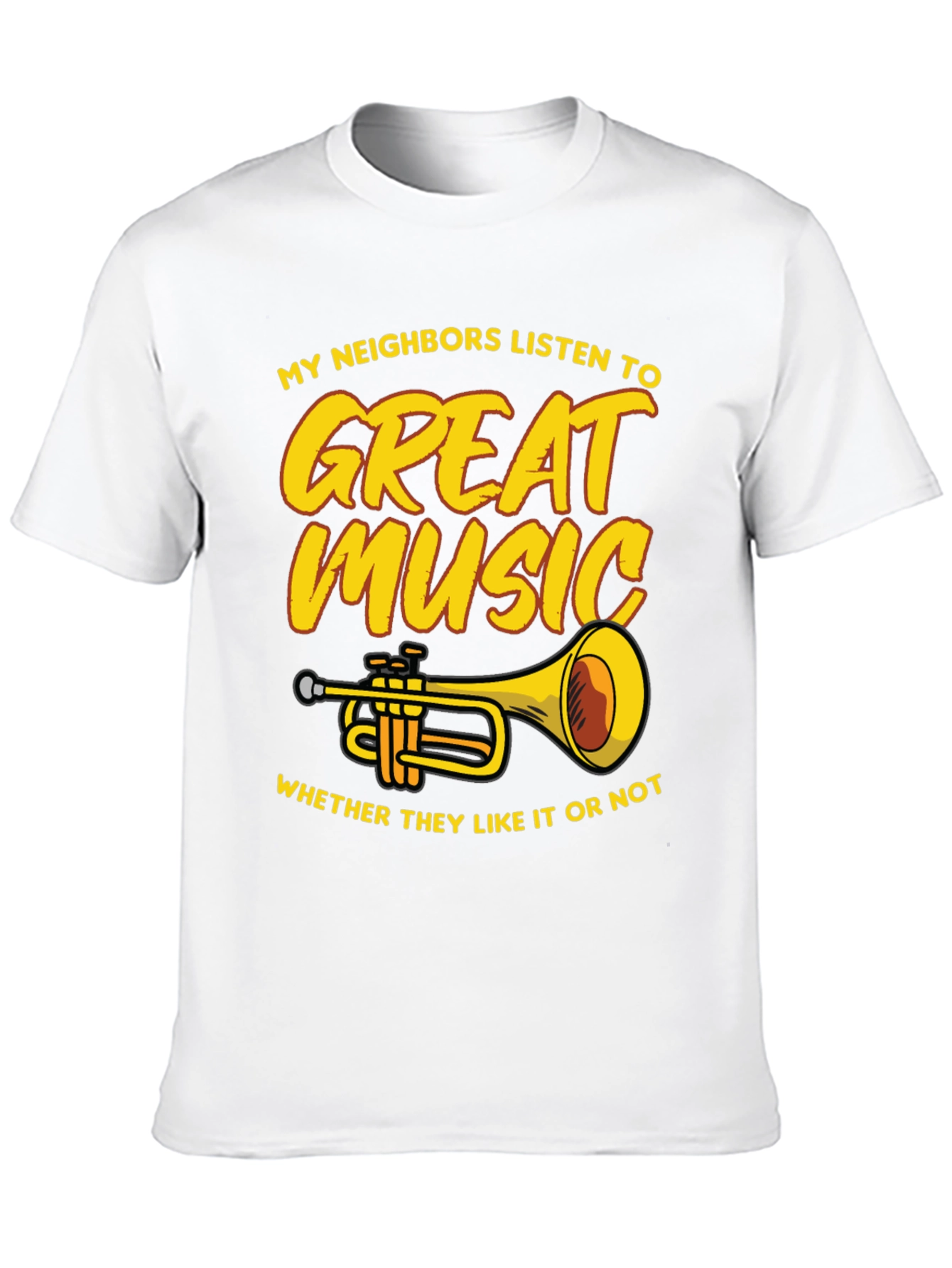 Black Great Music Trumpet T-Shirt view 10