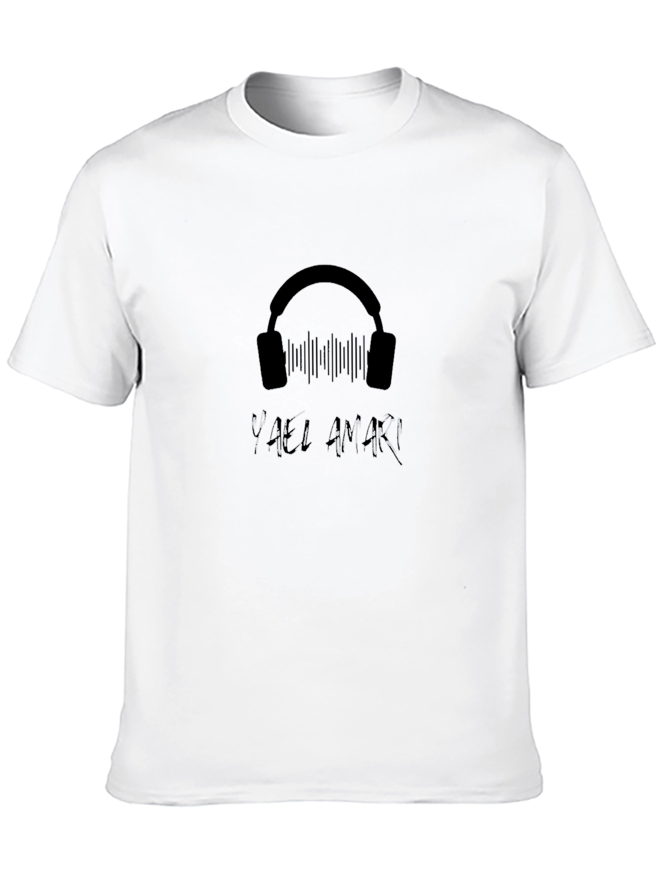 Black Yael Amaki Headphone Graphic T-Shirt view 10