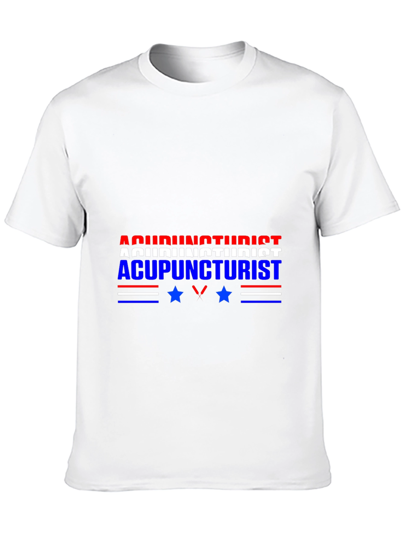 Black Acupuncturist Graphic Tee - Patriotic Design view 10
