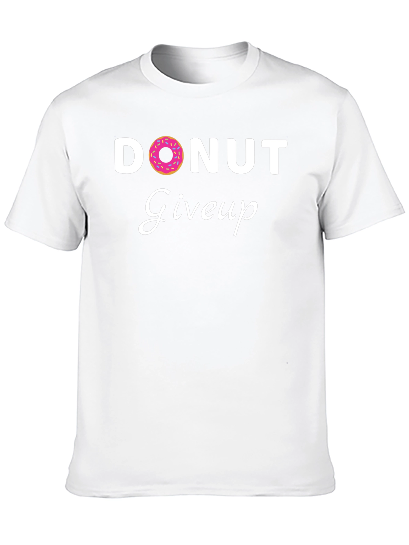 Black Donut Give Up T-Shirt - Motivational Tee view 10