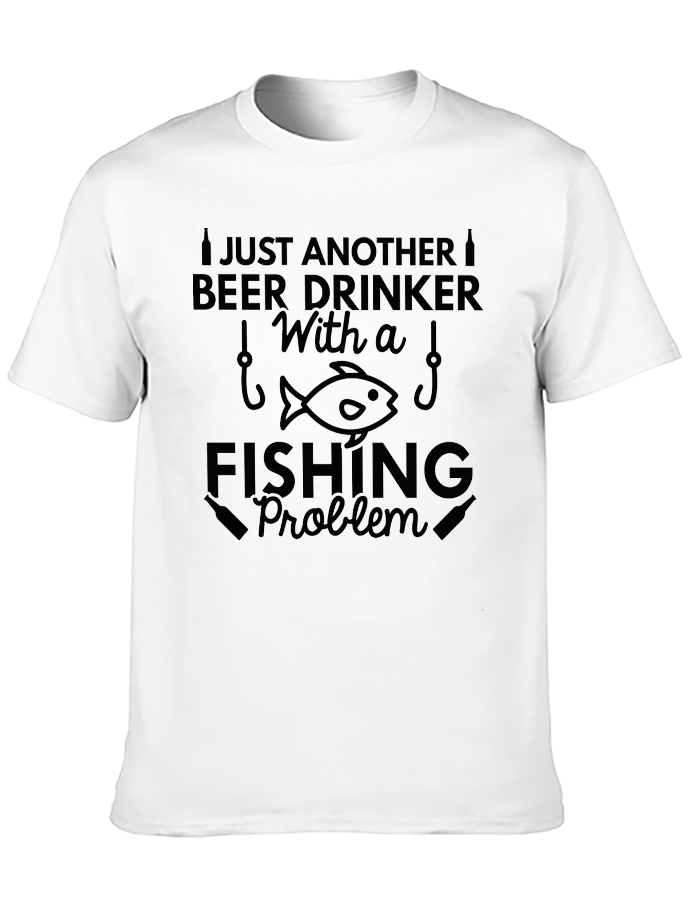 Black Fishing Problem Graphic Tee view 10