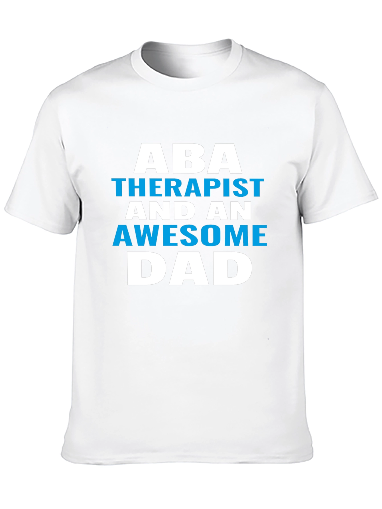 Black ABA Therapist Awesome Dad Graphic Tee view 10