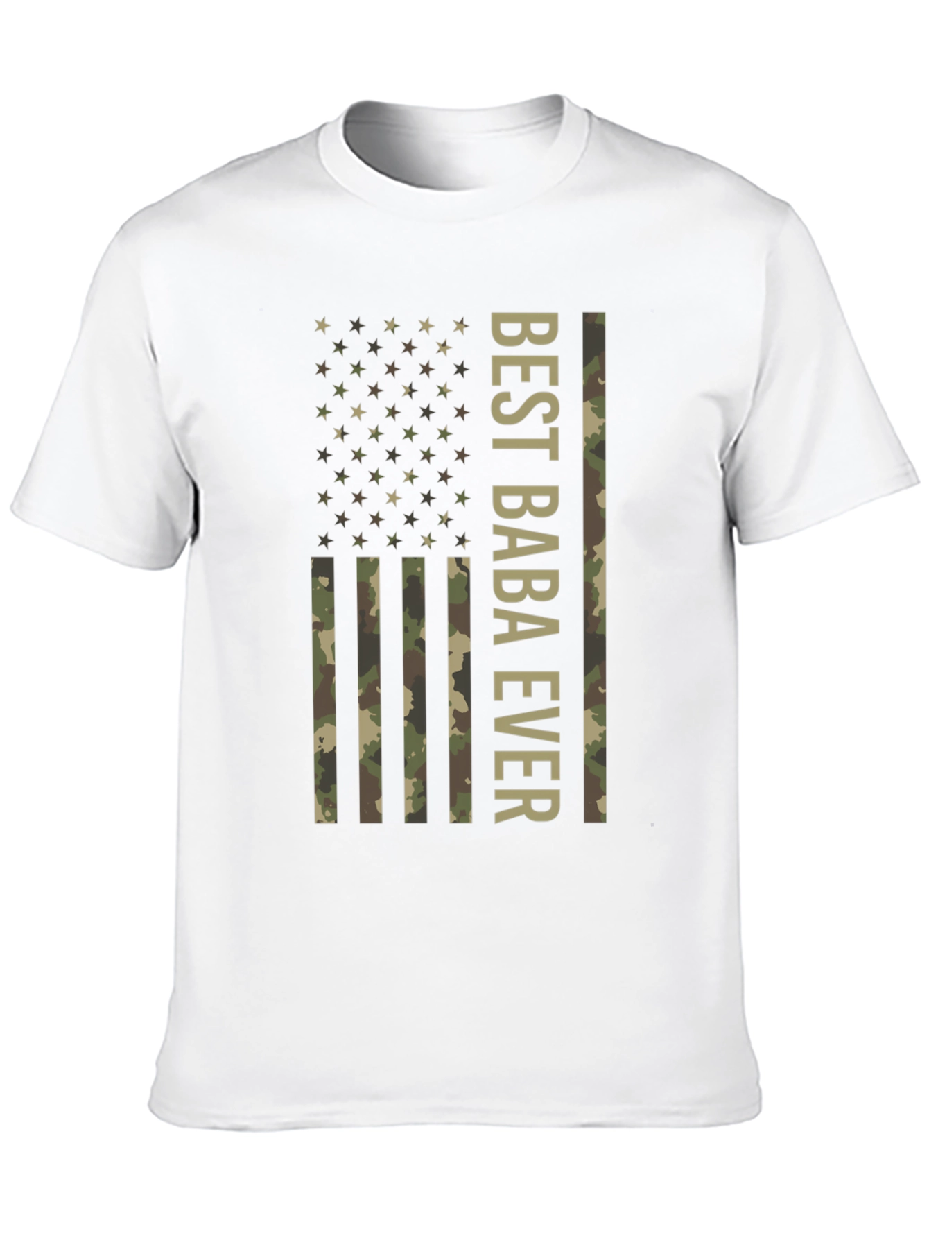 Best Baba Ever Camo Flag Tee - 10