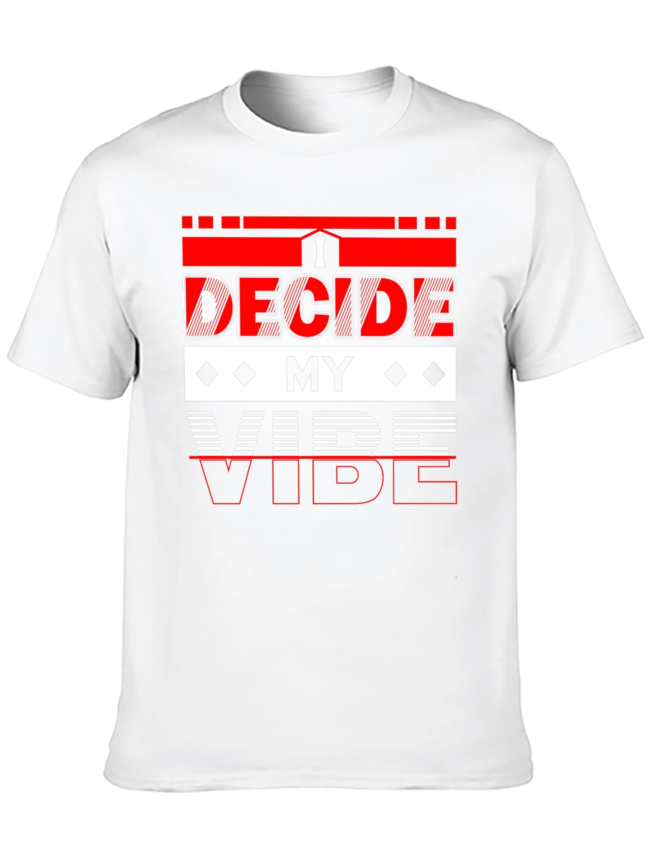 Black I Decide My Vibe Graphic T-Shirt - Stylish Cotton Tee view 10