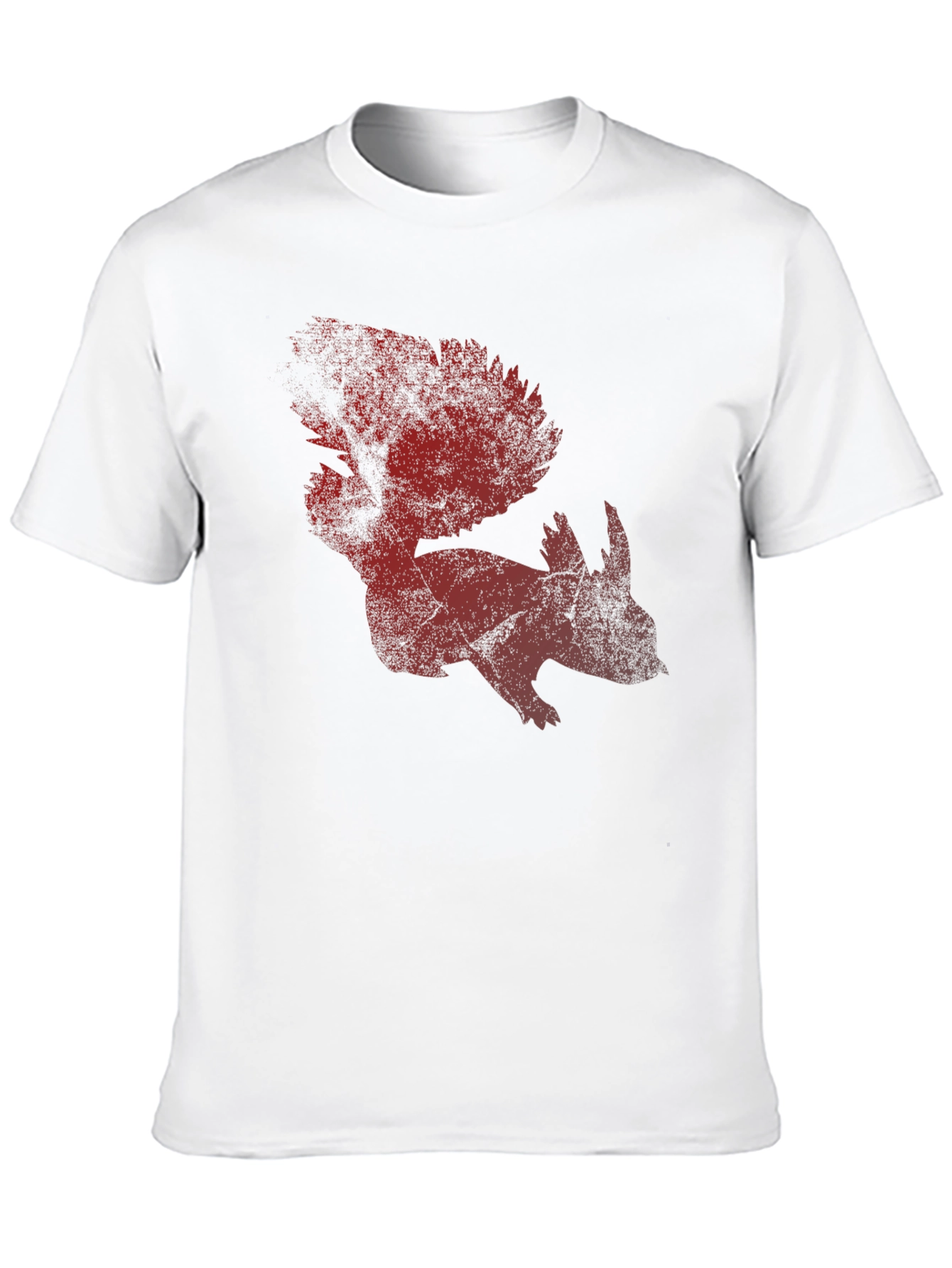 Black Red Squirrel Graphic T-Shirt - Men's Casual Tee view 10
