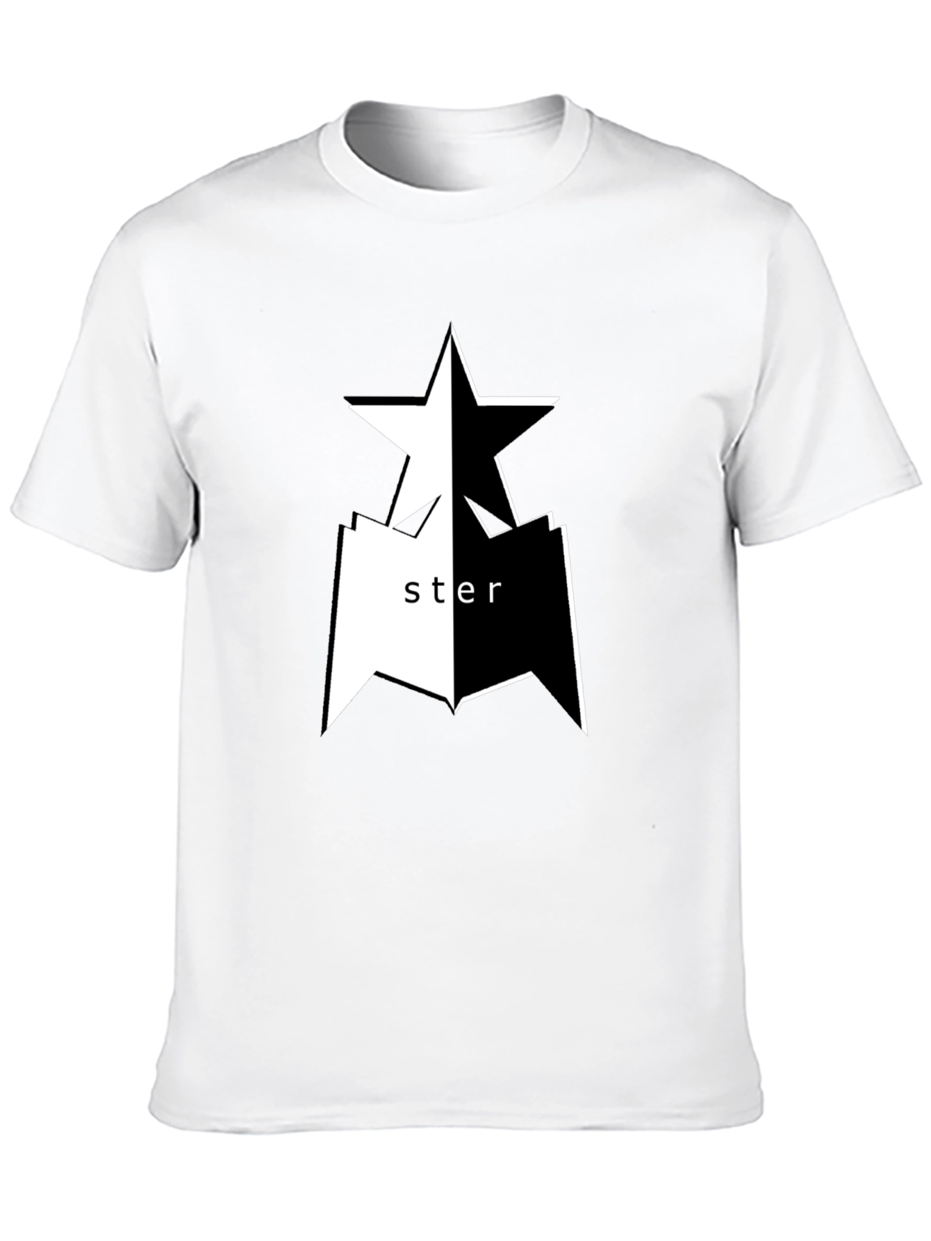 Black Black Graphic Tee - Star Design view 10