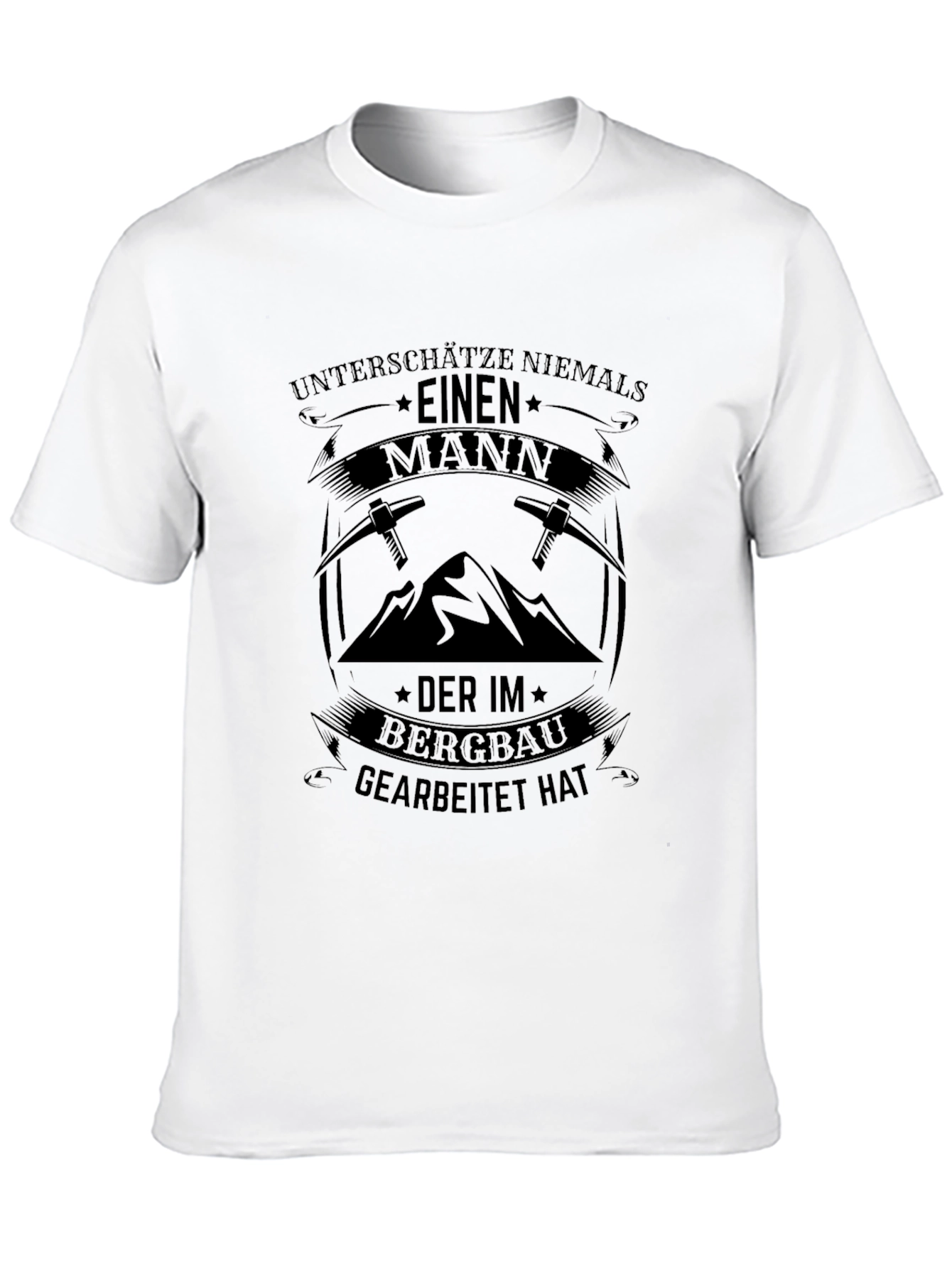 Black Men's Black "Never Underestimate A Miner" T-Shirt view 10