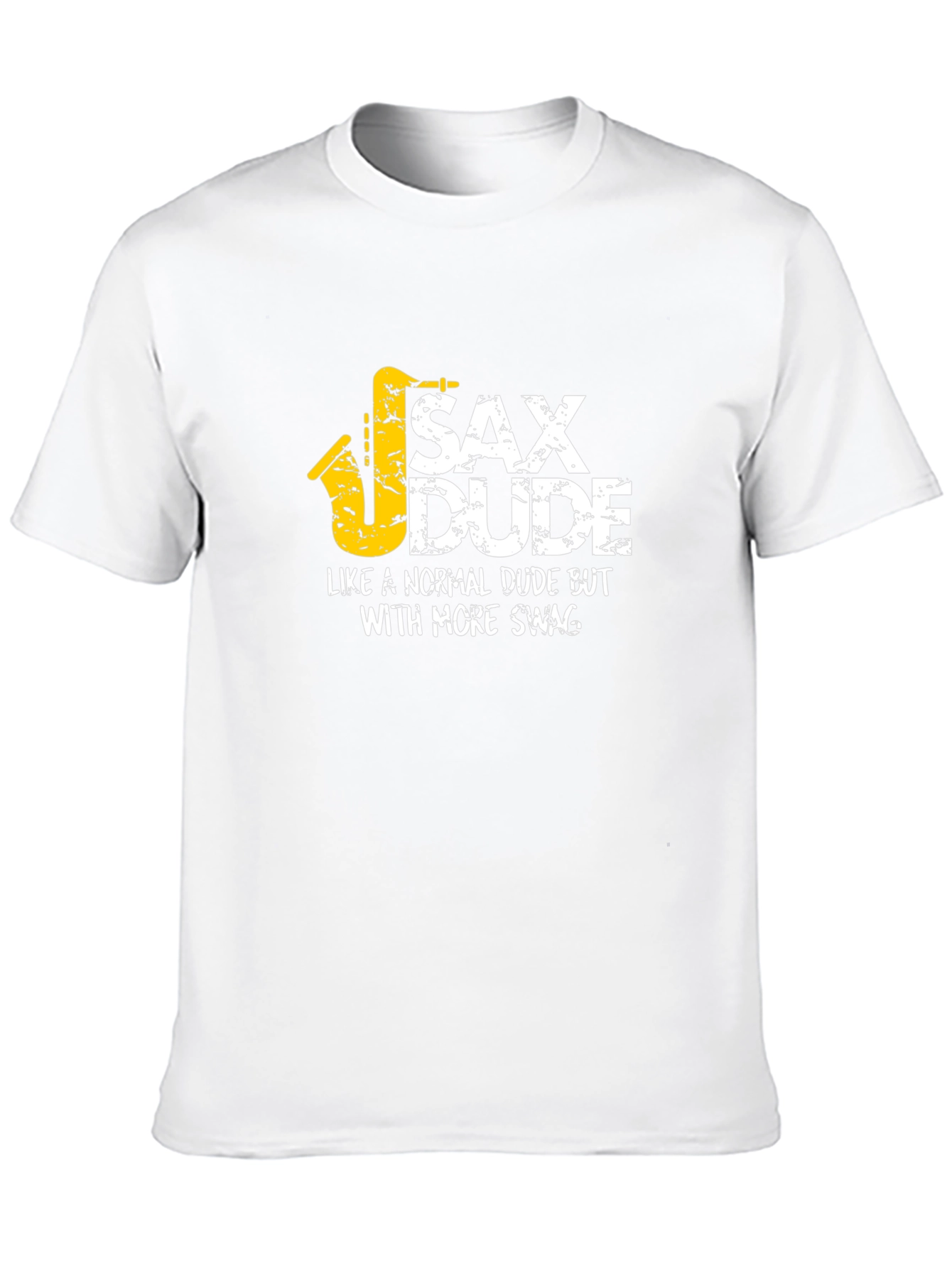 Black Sax Dude Graphic Tee - Cool Saxophone T-Shirt view 10