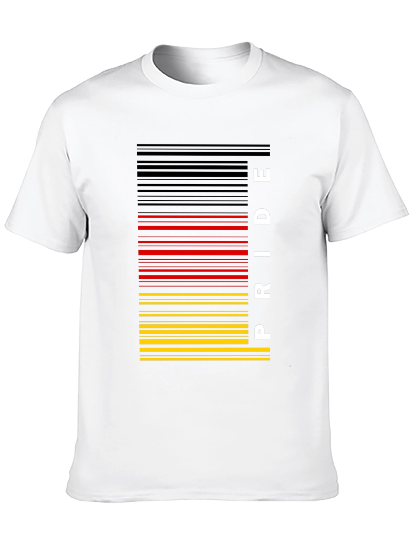 Pride Barcode T-Shirt - Black German Flag Colors - 10