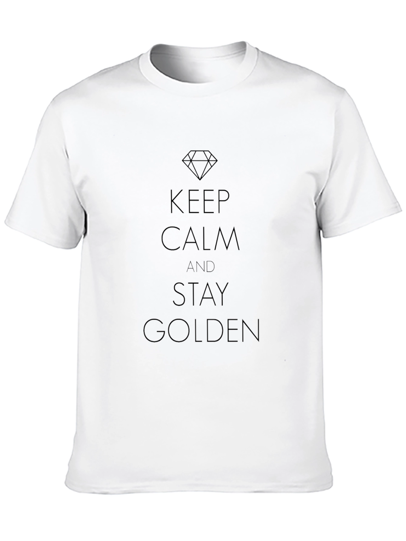 Black Keep Calm & Stay Golden Graphic Tee view 10