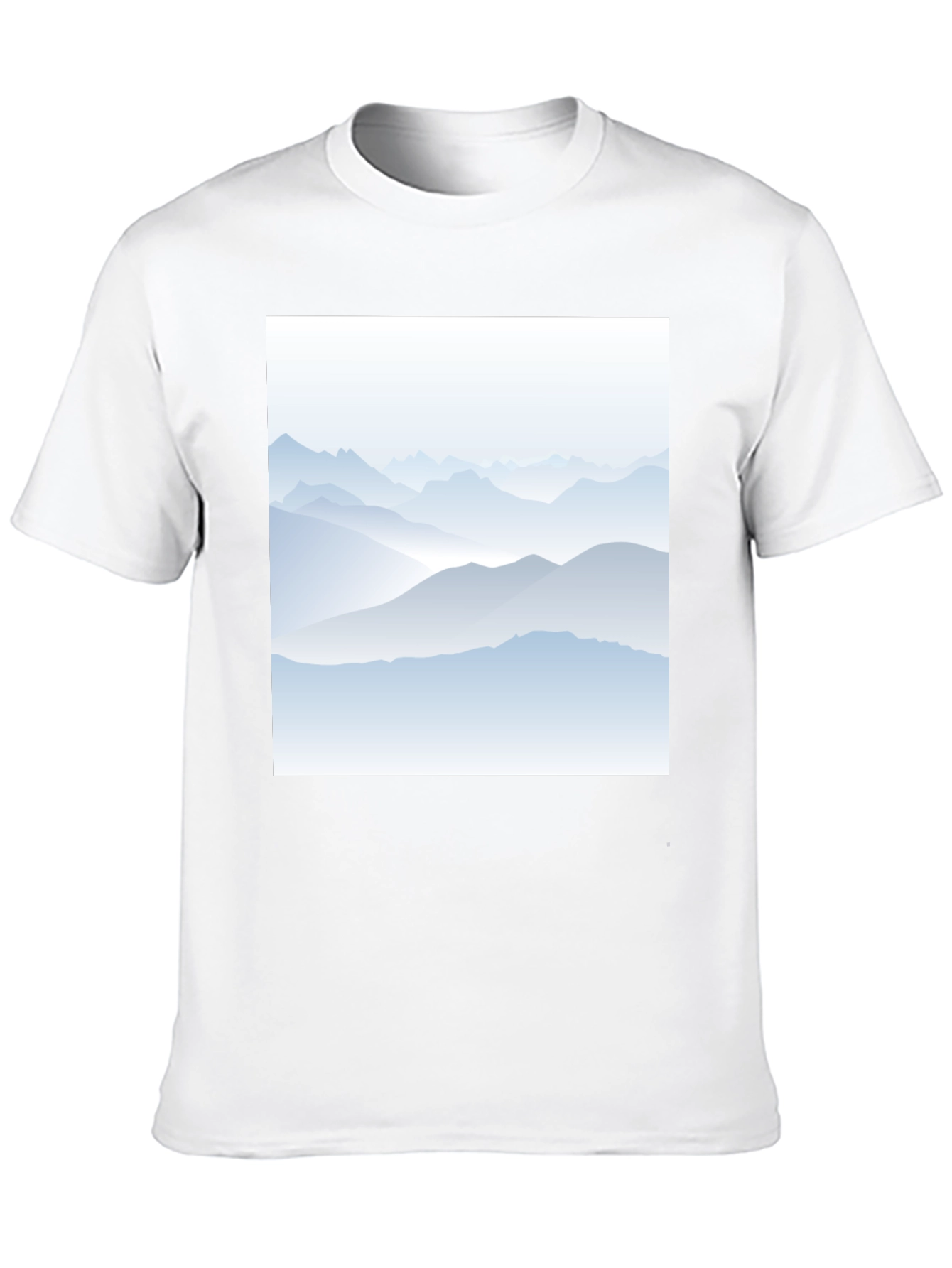 Black Mountain Range Graphic Print Black T-Shirt view 10