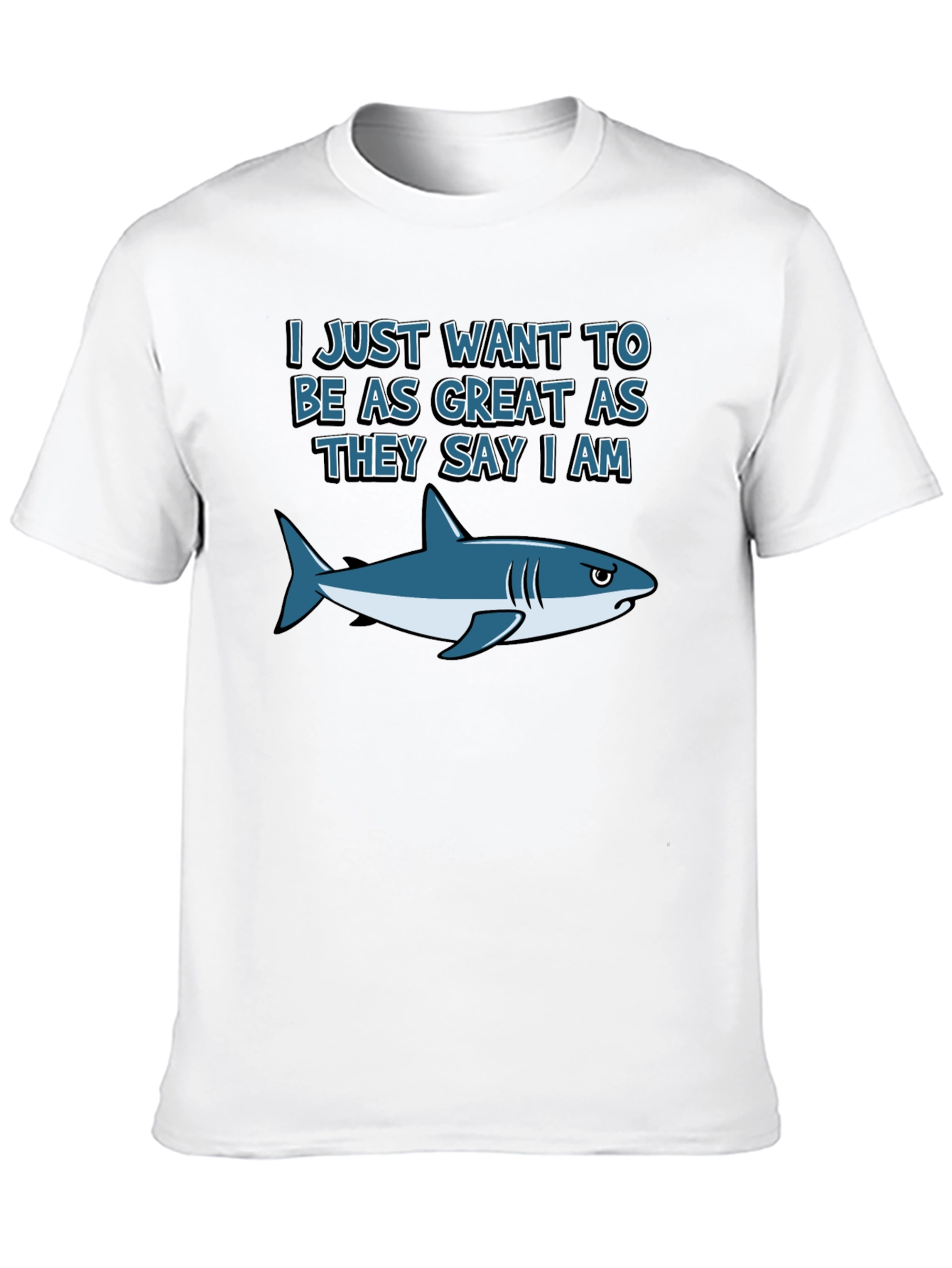Black Great White Shark Graphic T-Shirt view 10