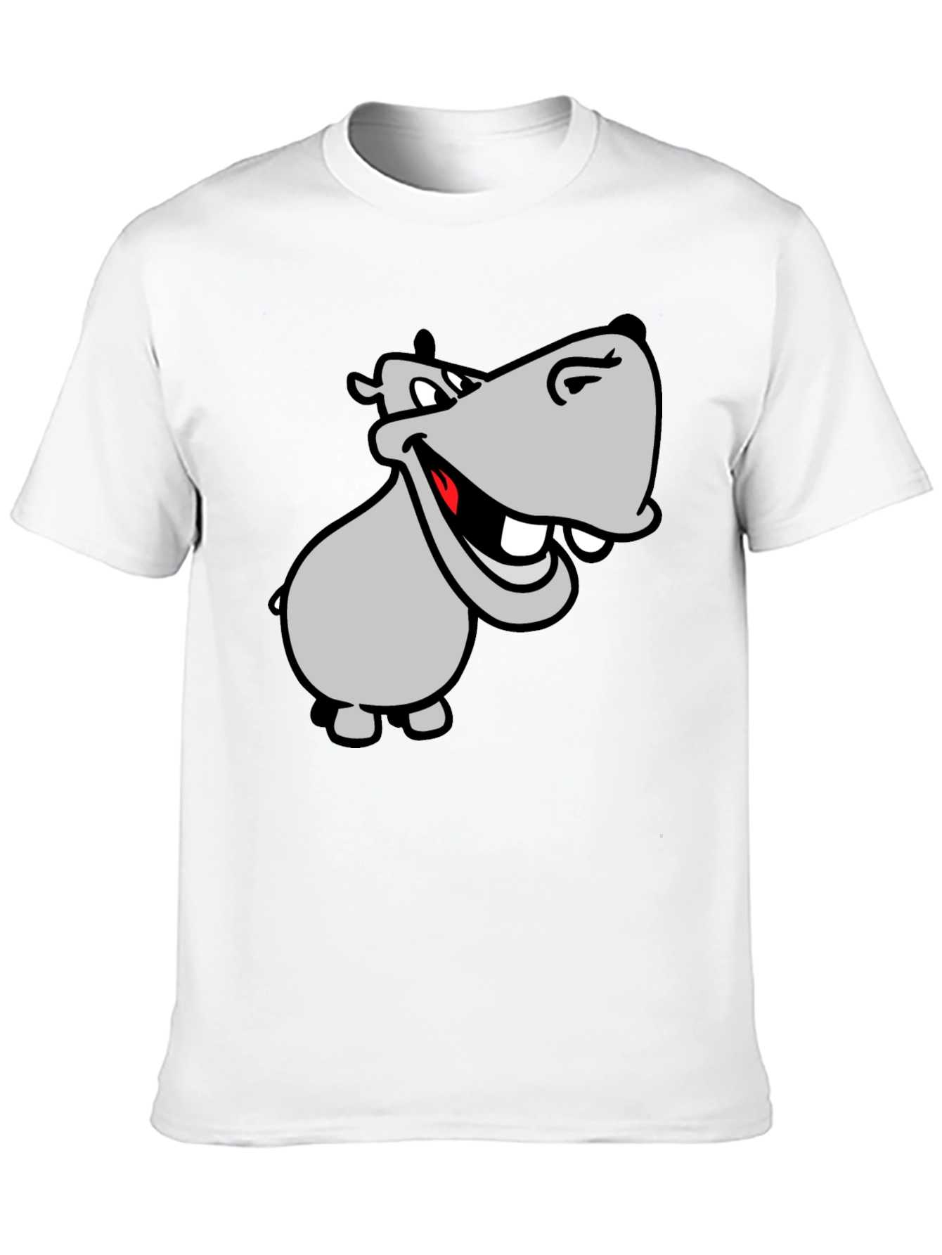Black Hippo Graphic T-Shirt - Men's Black Tee view 10