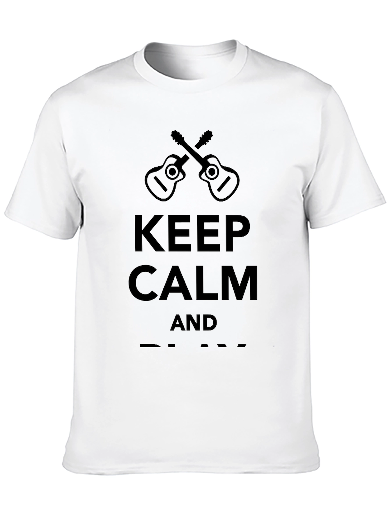 Black Keep Calm & Play Guitar T-Shirt view 10