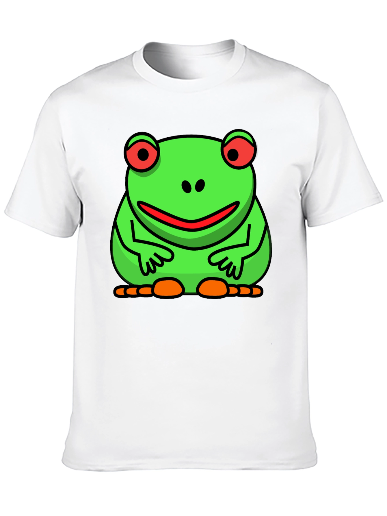 Black Funny Frog Graphic Tee - Black Cotton T-Shirt view 10