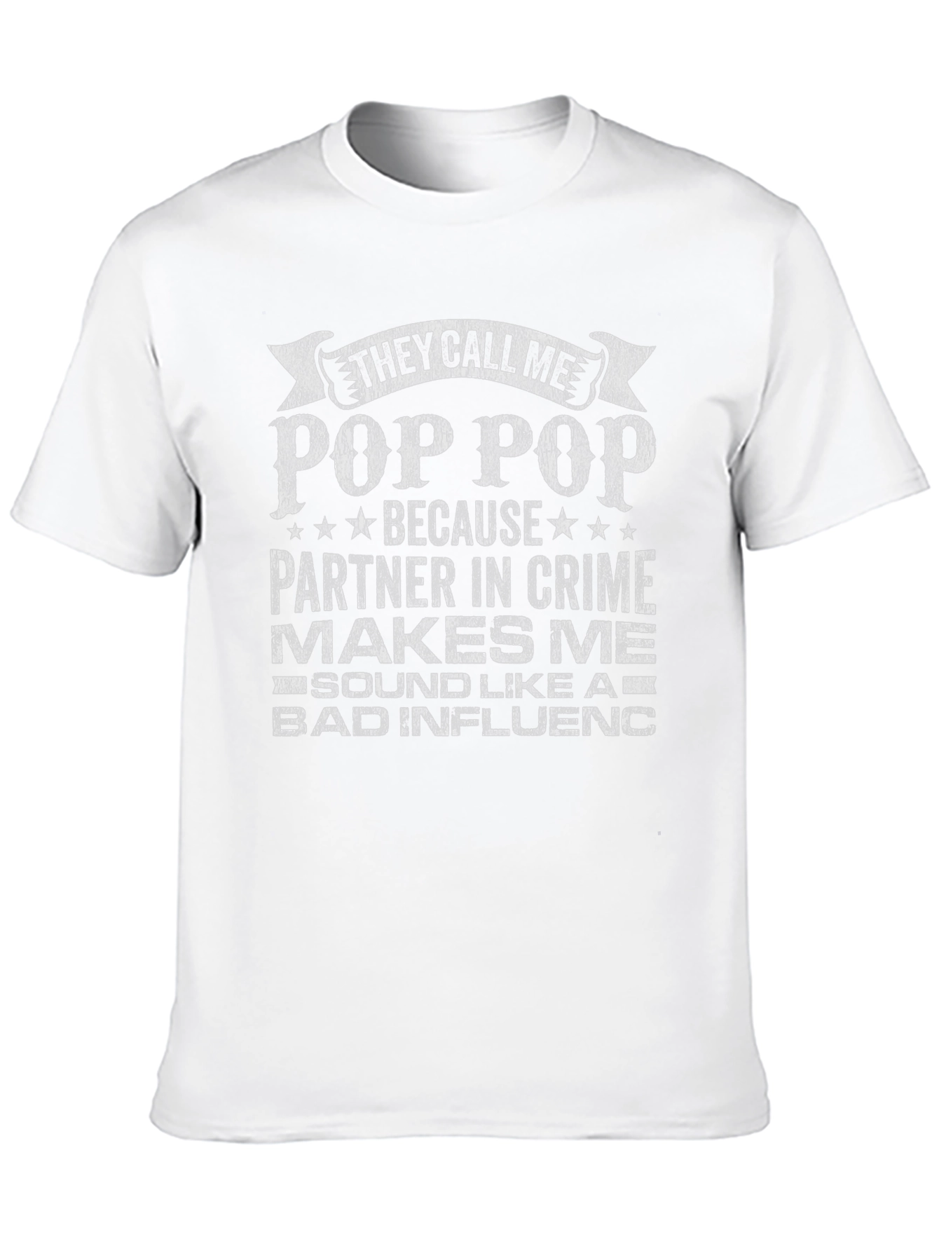 Black Pop Pop Partner in Crime T-Shirt view 10