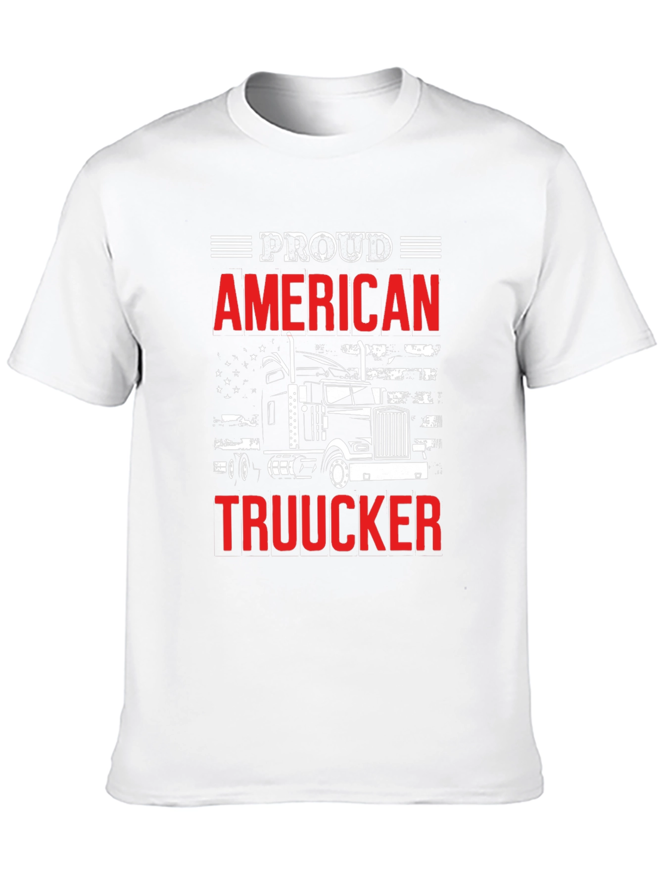 Black Proud American Trucker Graphic T-Shirt view 10