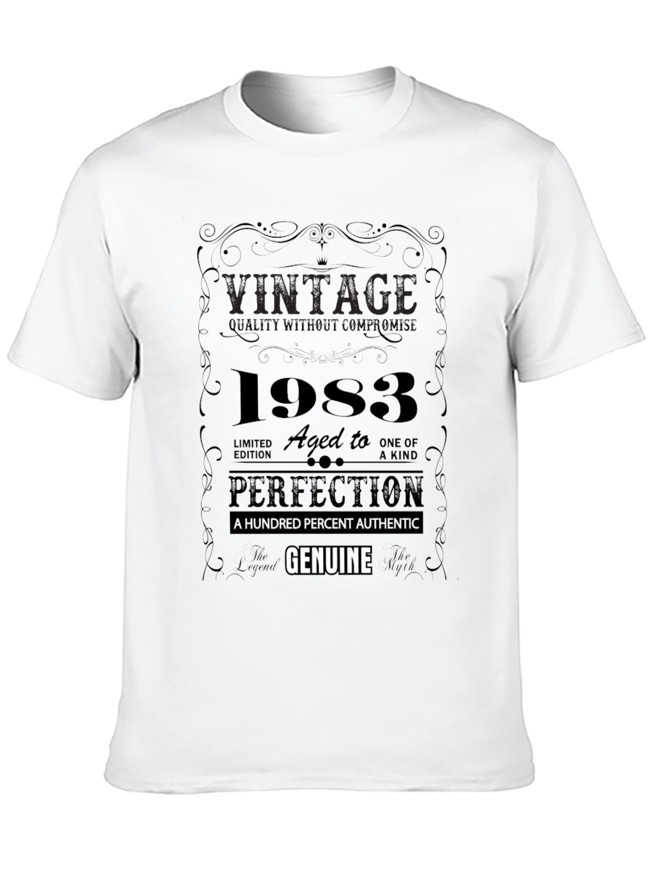 Black Vintage 1983 Aged to Perfection T-Shirt view 10