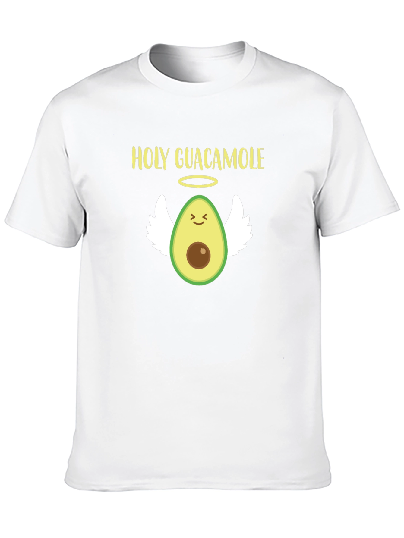 Black Holy Guacamole Avocado Angel Graphic T-Shirt view 10