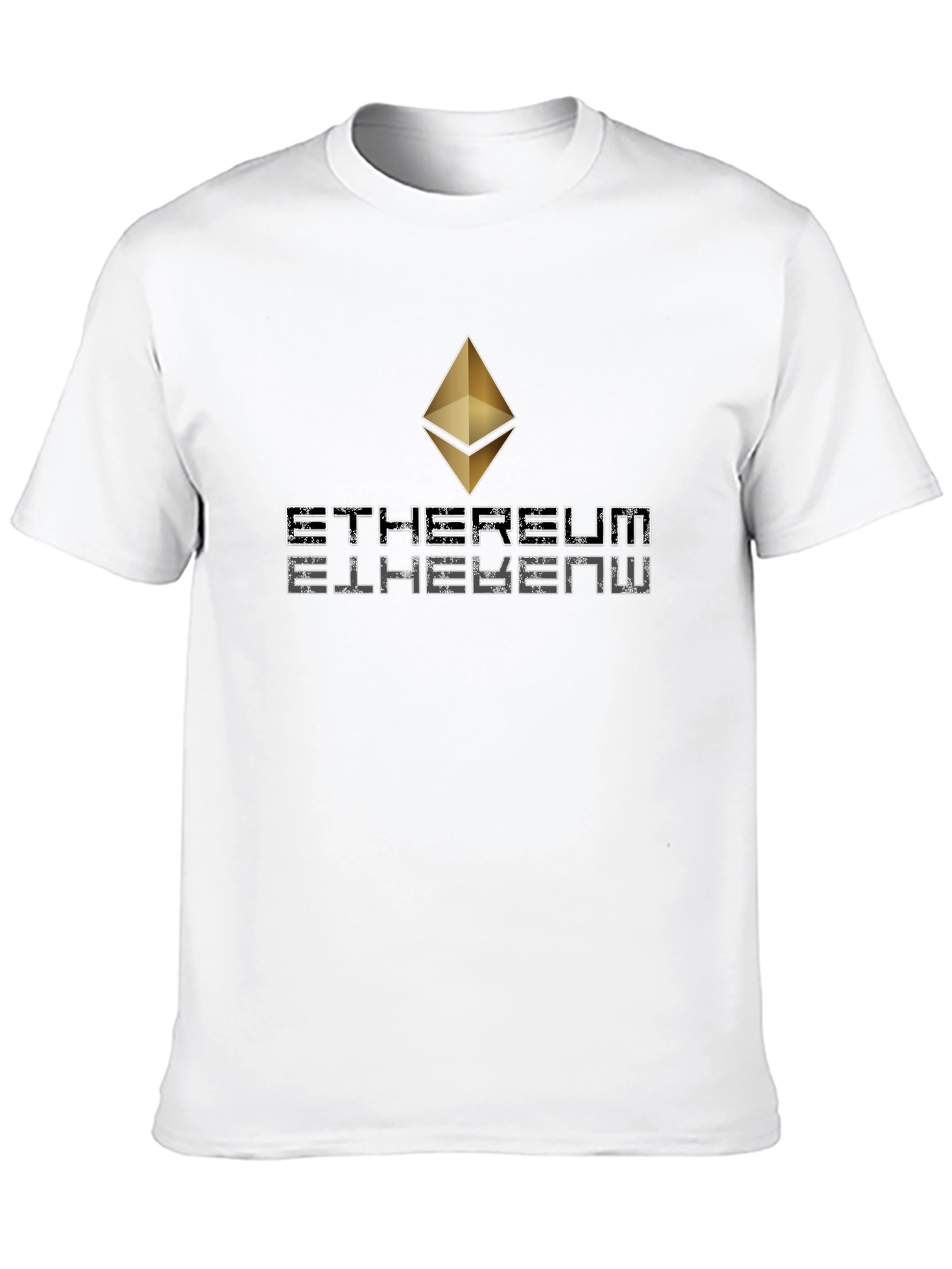 Black Ethereum Crypto Black T-Shirt - Modern Tech Style view 10