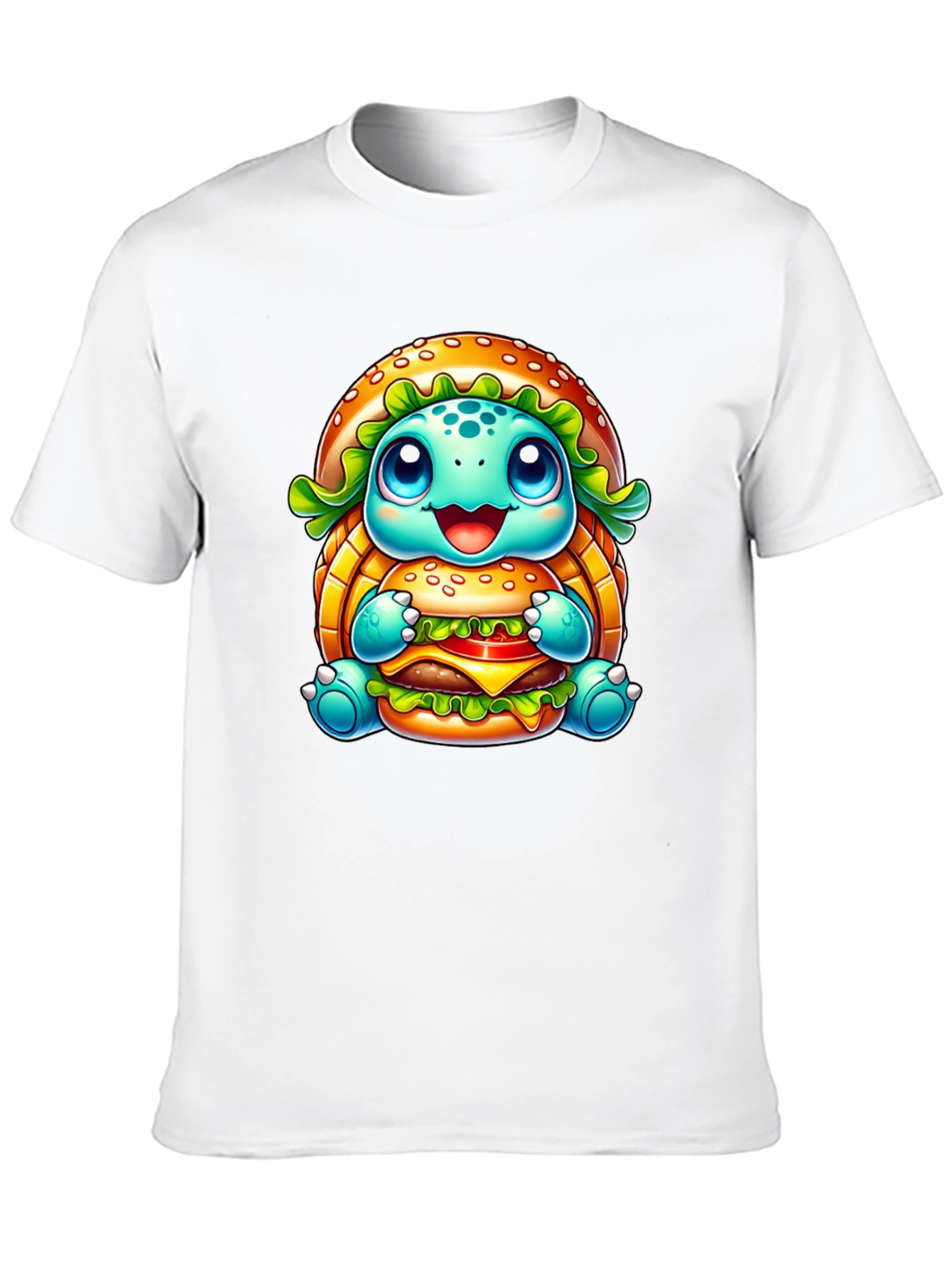 Black Turtle Burger Graphic Black T-Shirt view 10