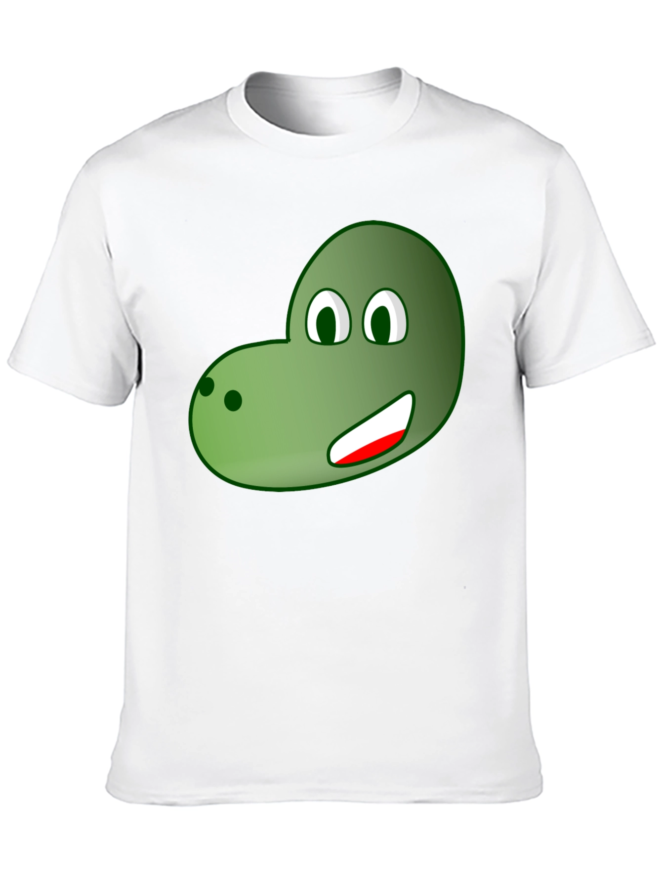 Black Cartoon Dinosaur Face Graphic Tee view 10