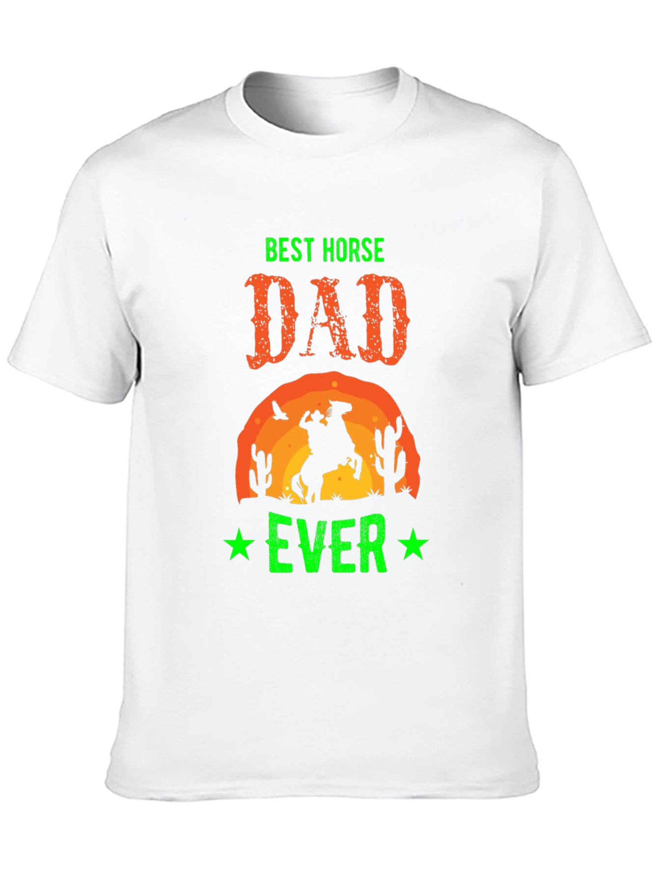 Black Best Horse Dad Ever Graphic T-Shirt view 10