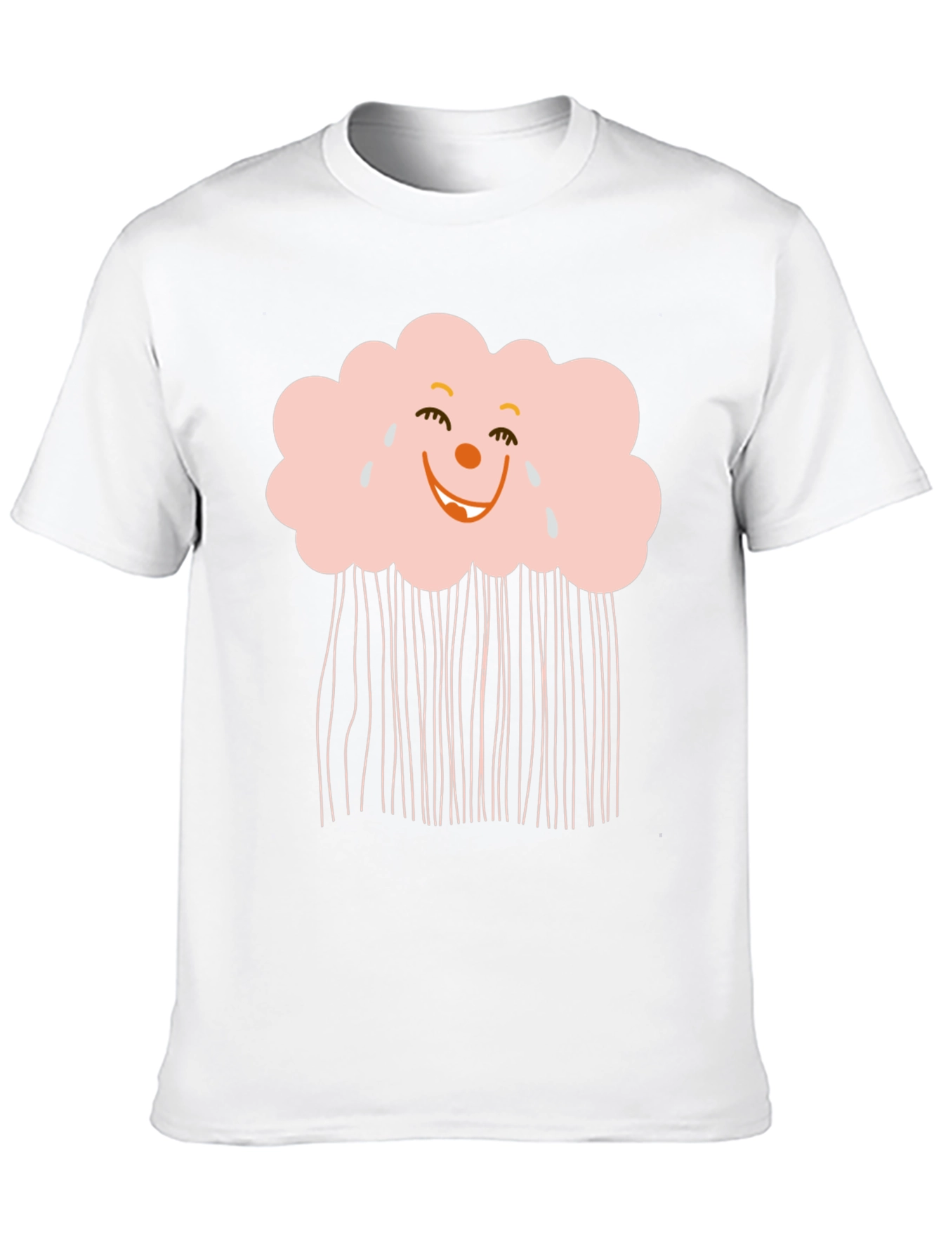Black Funny Cloud T-Shirt - Black Cotton Tee view 10
