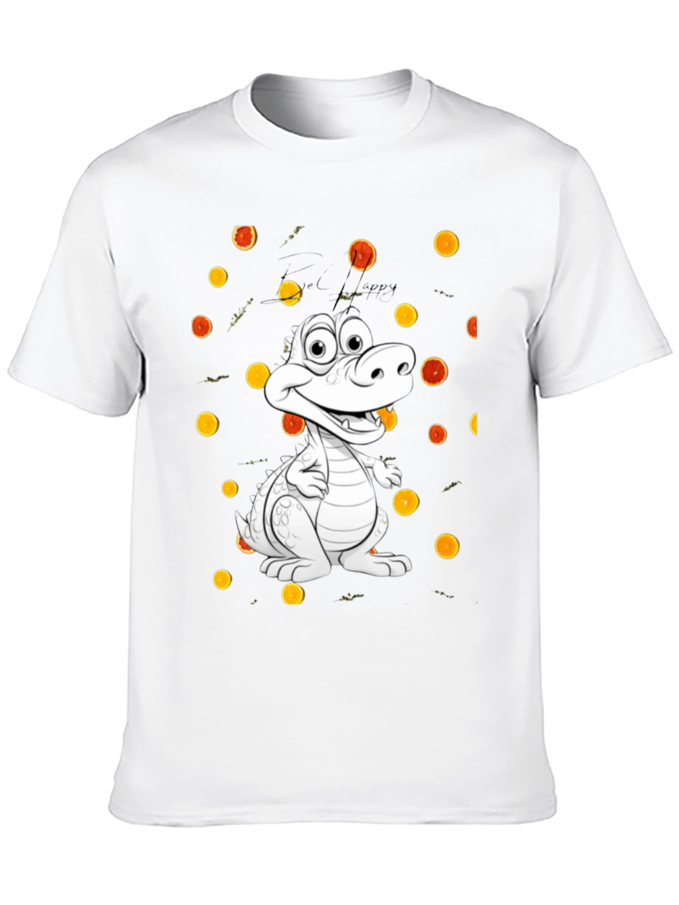 Black Cartoon Alligator Graphic Black T-Shirt view 10