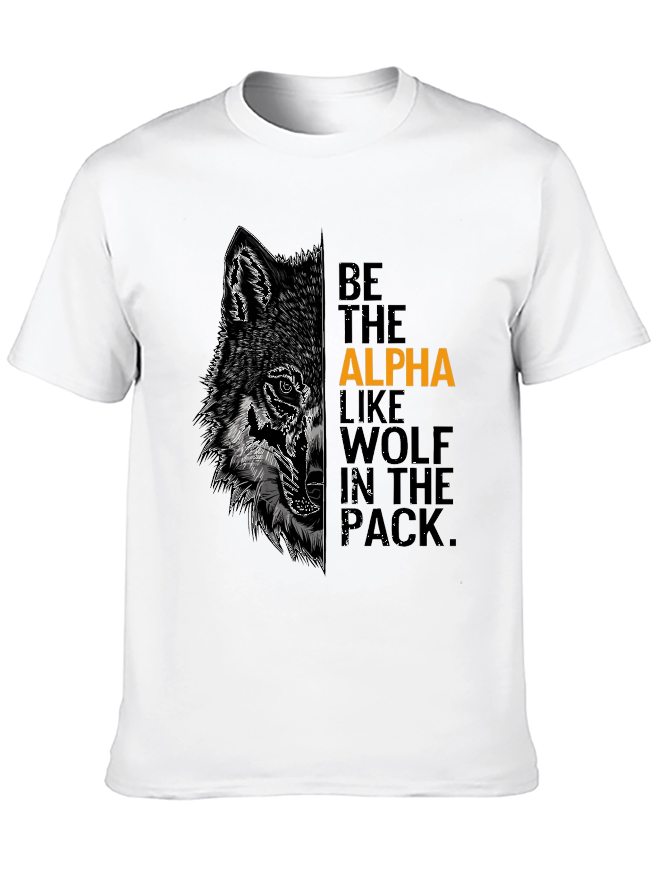 Black Alpha Wolf Graphic Tee - Be the Leader view 10