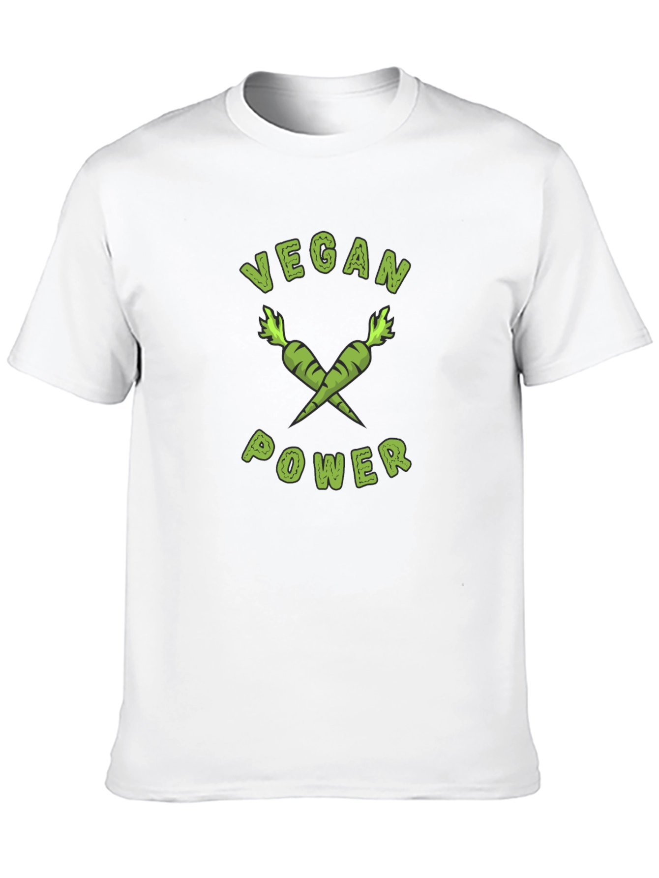Black Vegan Power T-Shirt - Carrot Graphic Tee view 10