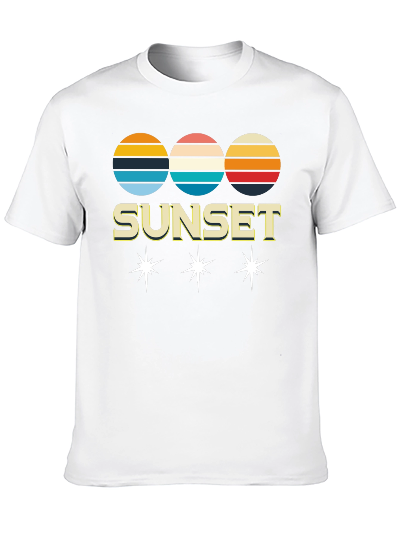 Black Retro Sunset Graphic Tee - Classic Style view 10