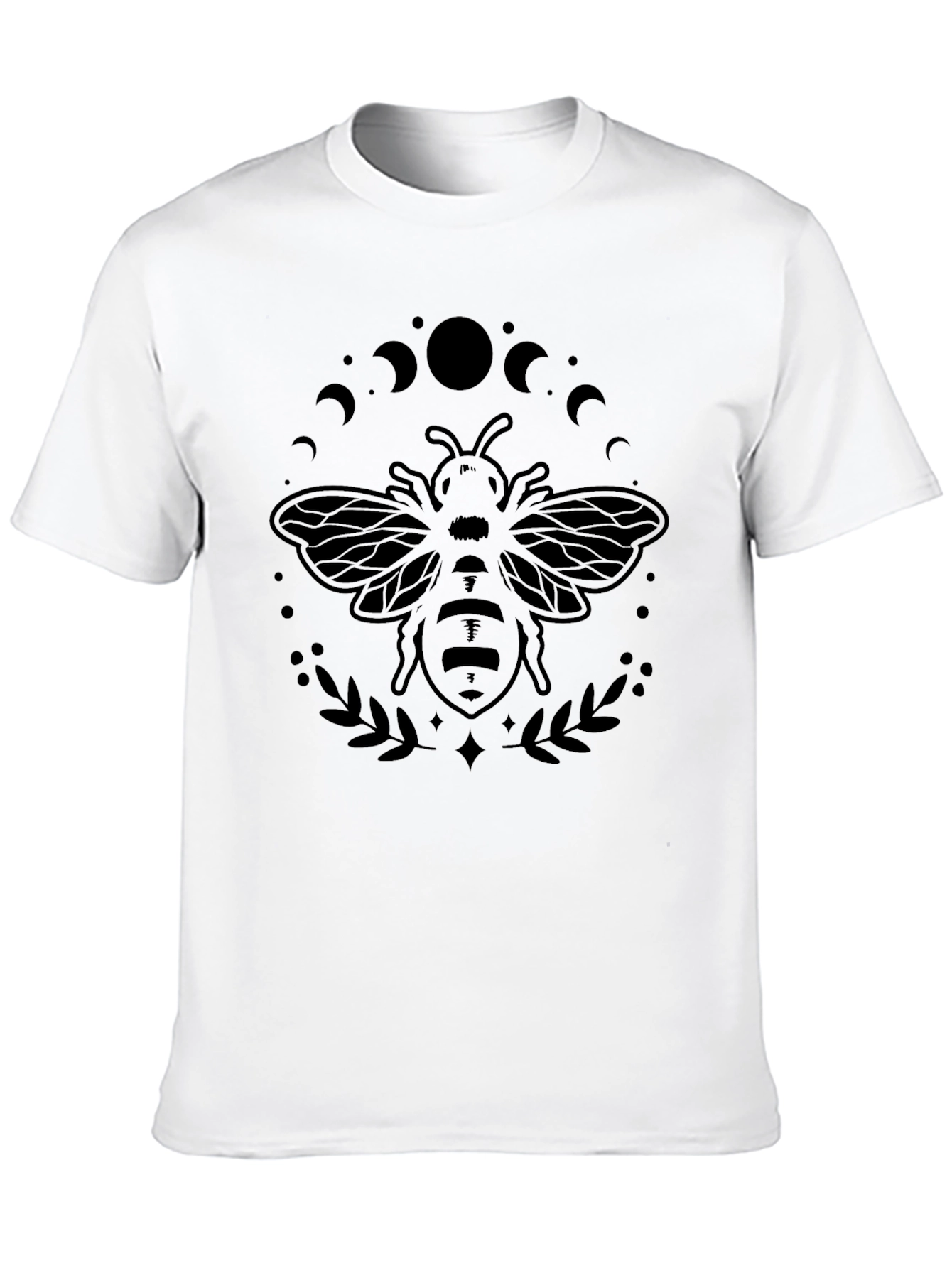 Black Mystic Bee Graphic Tee - Black Unisex Shirt view 10