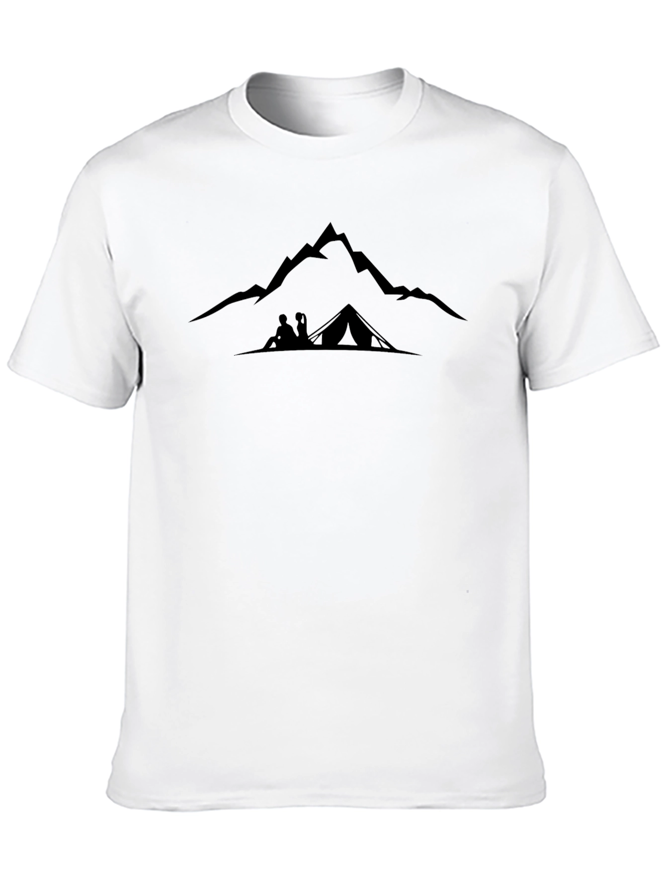Black Mountain View T-Shirt - Camping Graphic Tee view 10