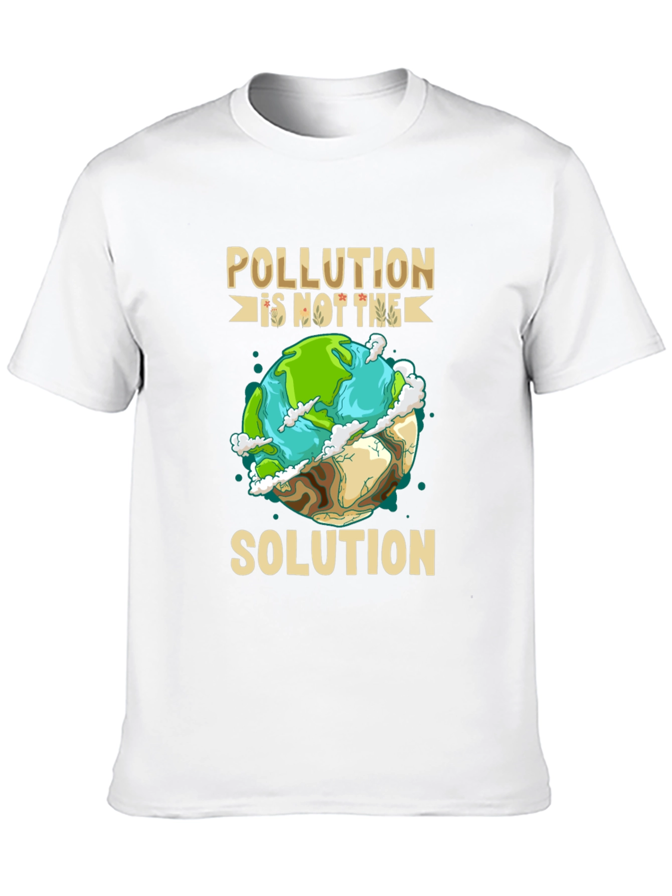 Eco-Friendly Pollution is Not the Solution Graphic Tee - 10