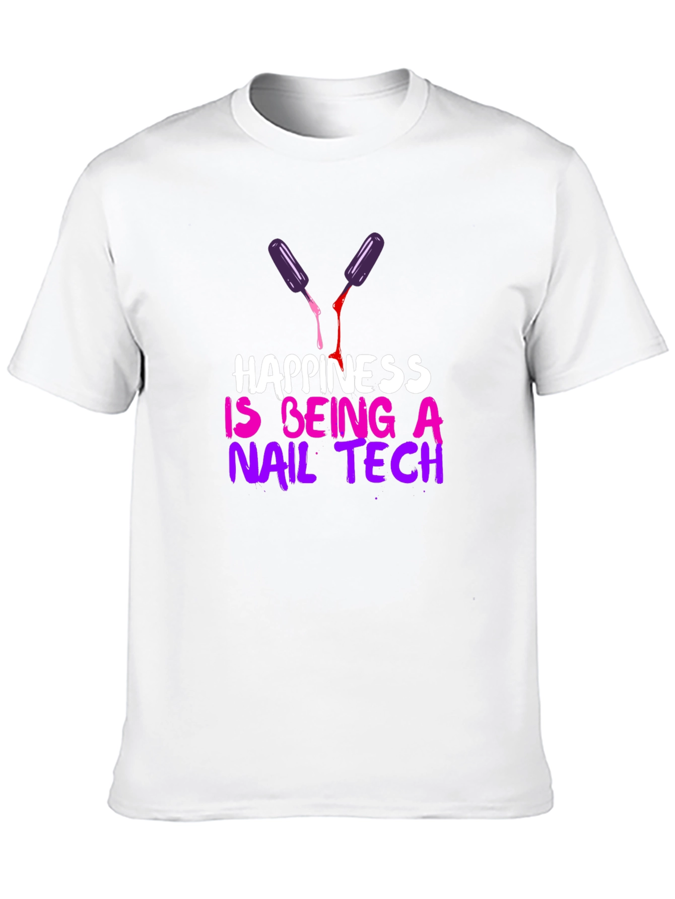 Black Happiness is Being a Nail Tech T-Shirt view 10